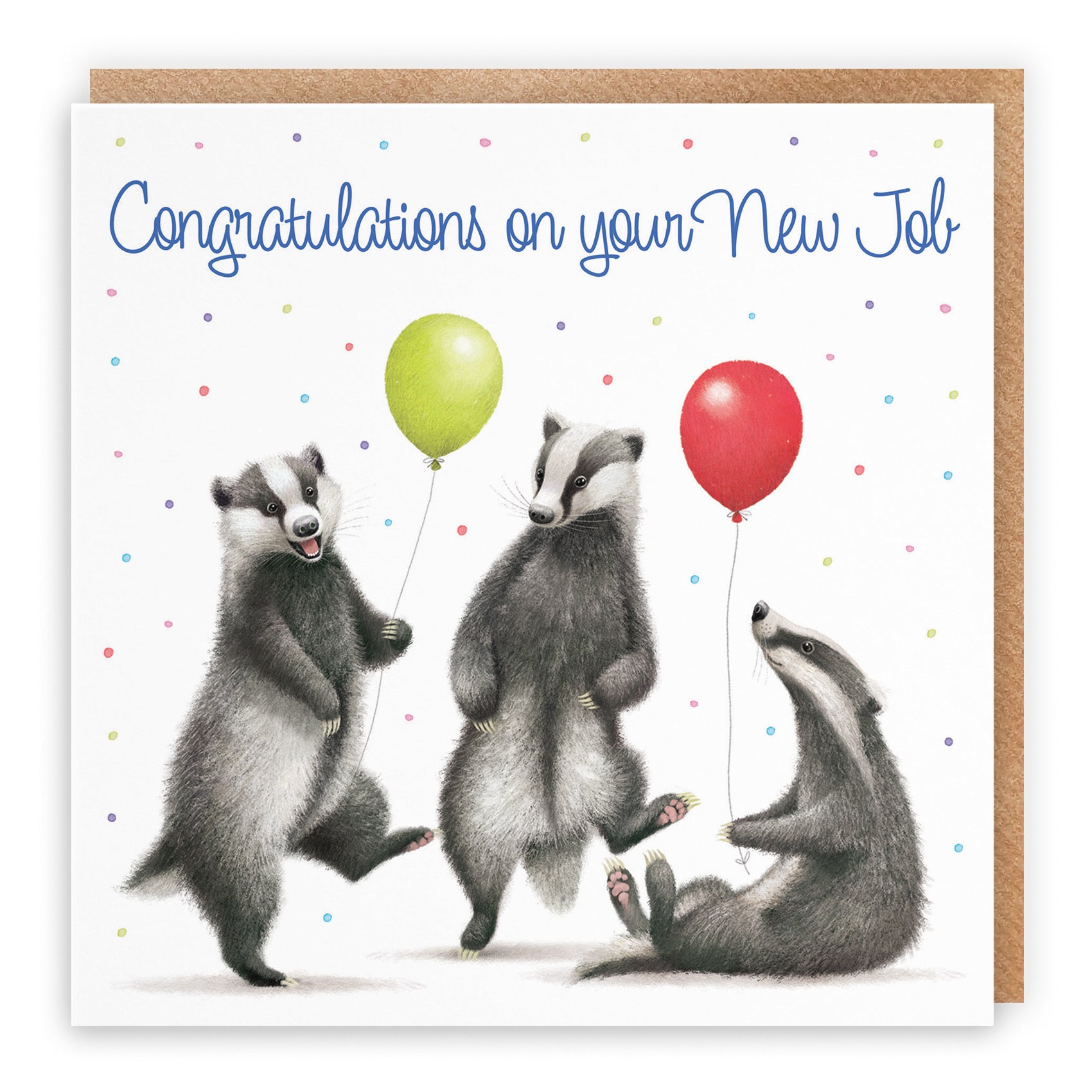 Badgers New Job Congratulations Card Milo's Gallery - Default Title (B0CRXV8ZNH)