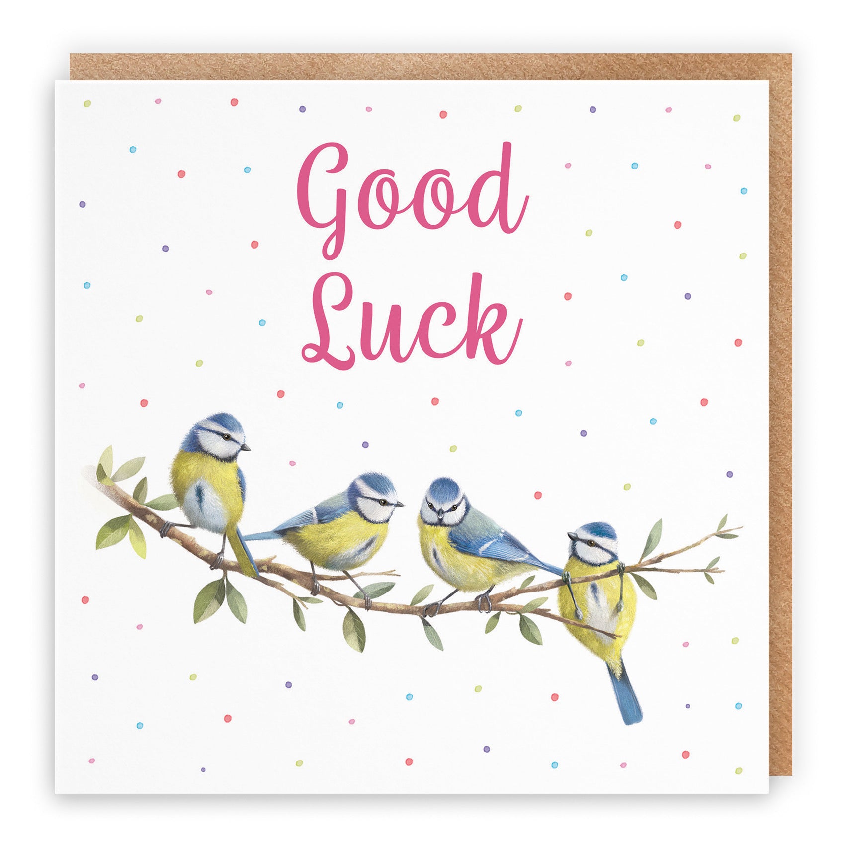 Blue Tits Good Luck Card Milo's Gallery - Default Title (B0CV9D6BWR)