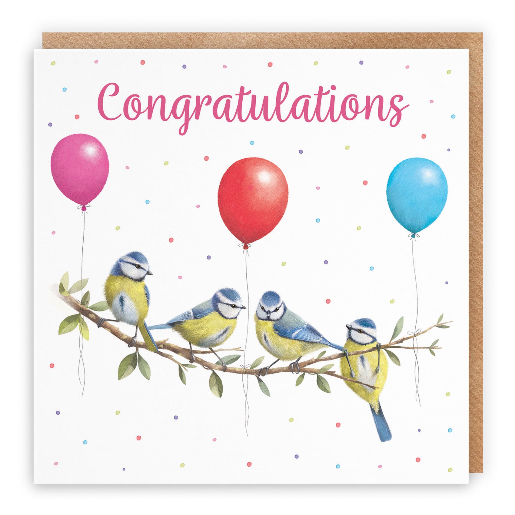Blue Tits Congratulations Card Milo's Gallery - Default Title (B0CV9J8B6Z)