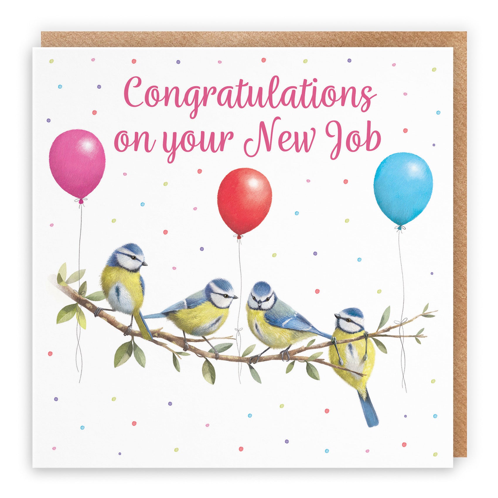 Blue Tits New Job Congratulations Card Milo's Gallery - Default Title (B0CV9XHDHN)