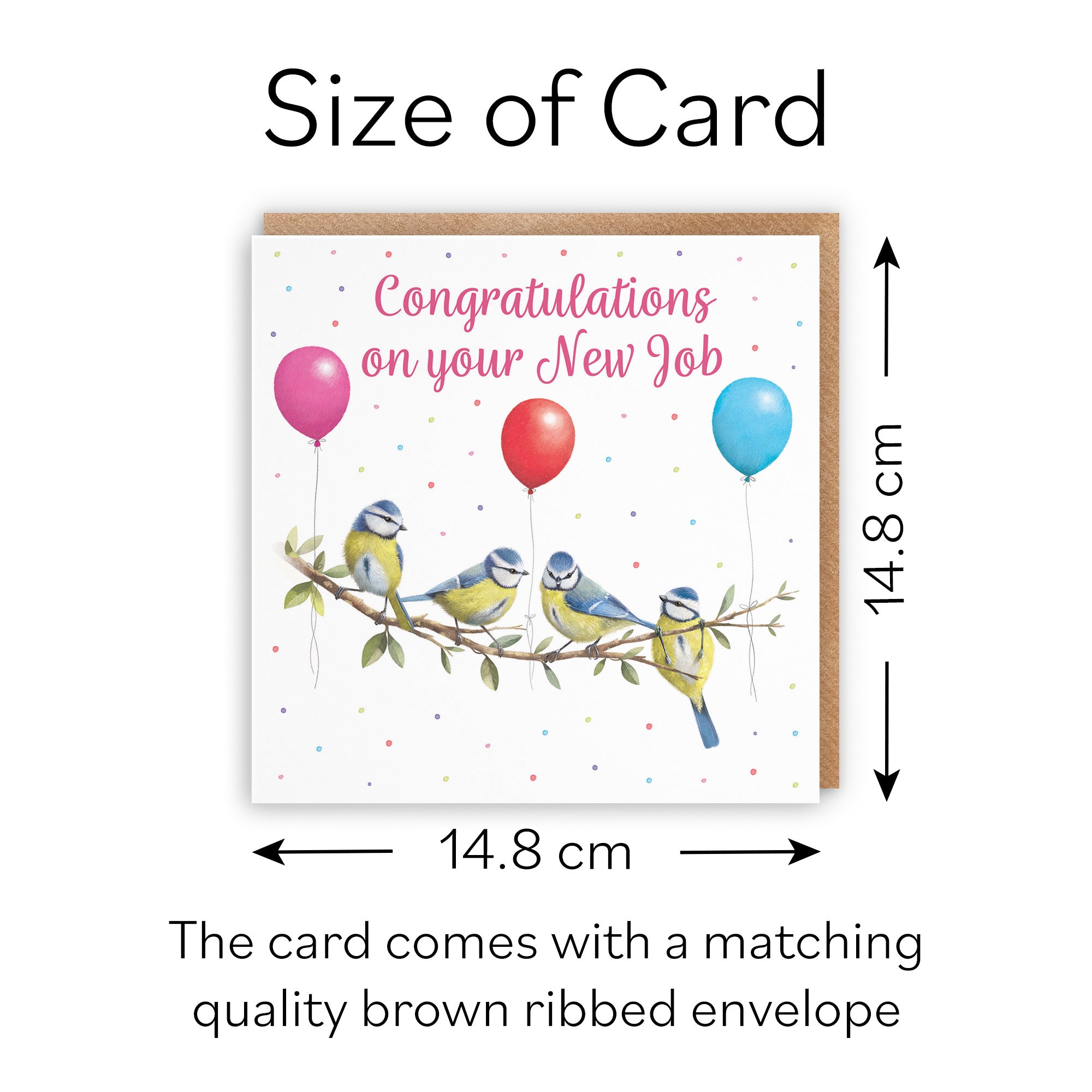 Blue Tits New Job Congratulations Card Milo's Gallery - Default Title (B0CV9XHDHN)
