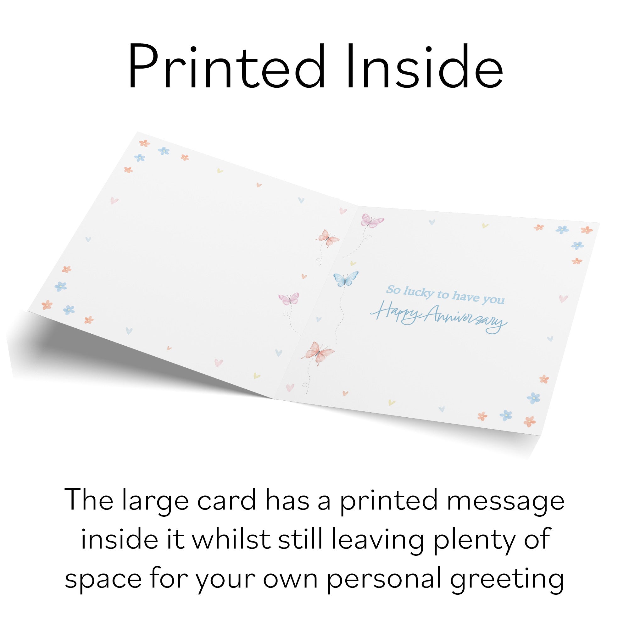 Large Husband 2nd Anniversary Card Romantic Meadows - Default Title (B0CXY4RGXR)