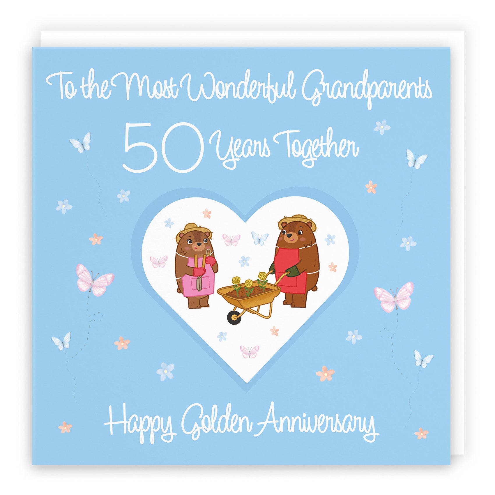 Large Grandparents 50th Anniversary Card Romantic Meadows - Default Title (B0CXY4RNBP)