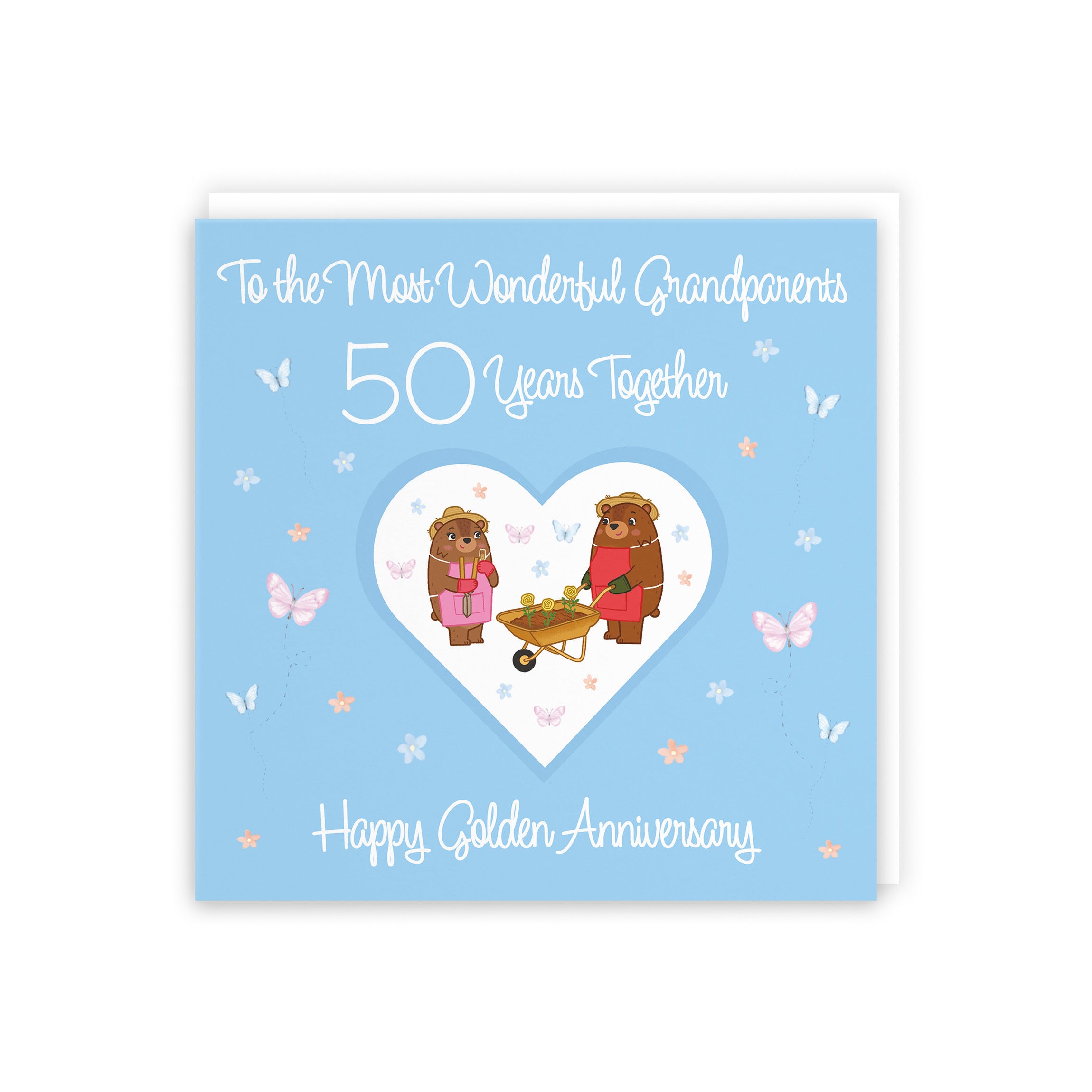 Large Grandparents 50th Anniversary Card Romantic Meadows - Default Title (B0CXY4RNBP)