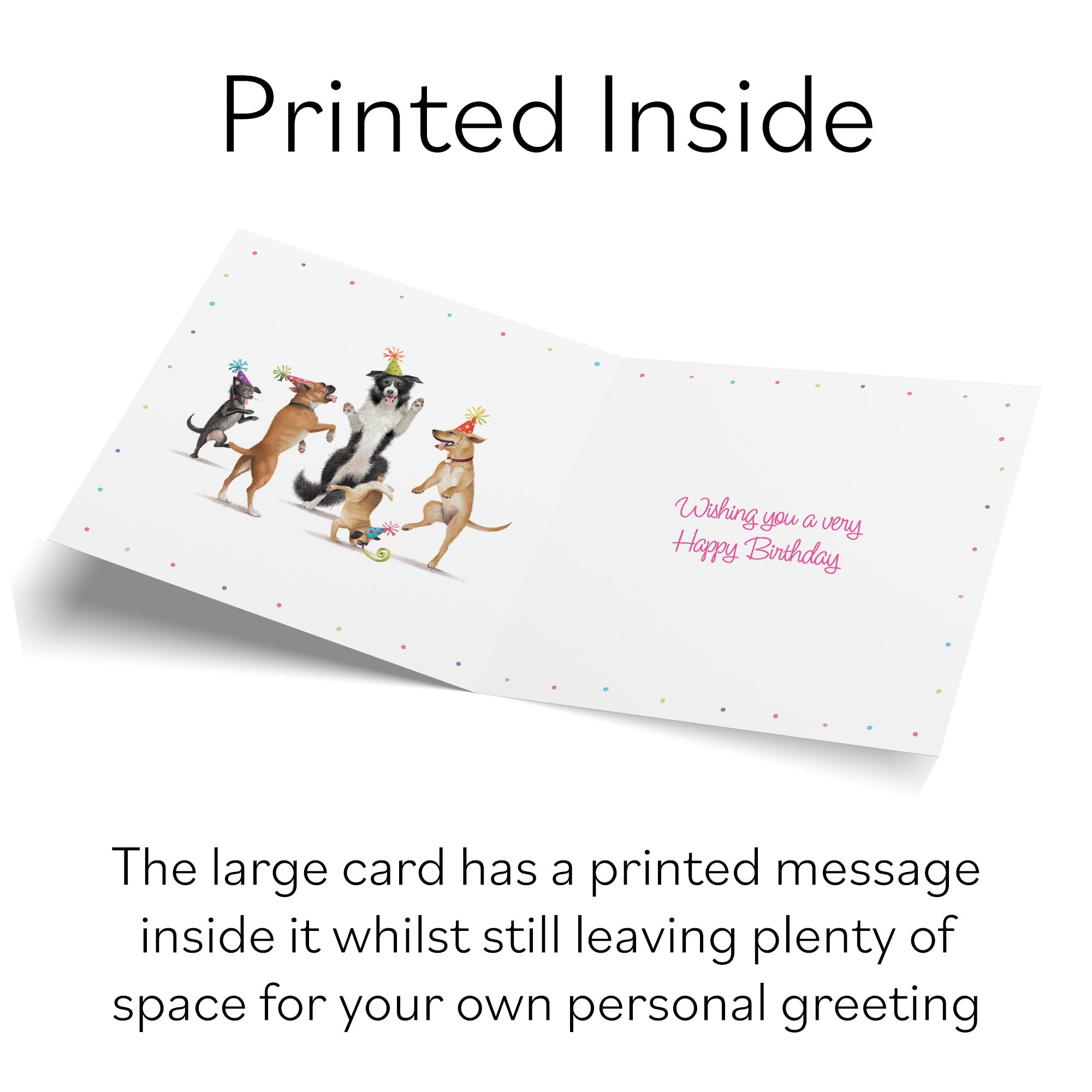 Large 10th Niece Birthday Card Dancing Dogs Milo's Gallery - Default Title (B0CXY4S7KP)