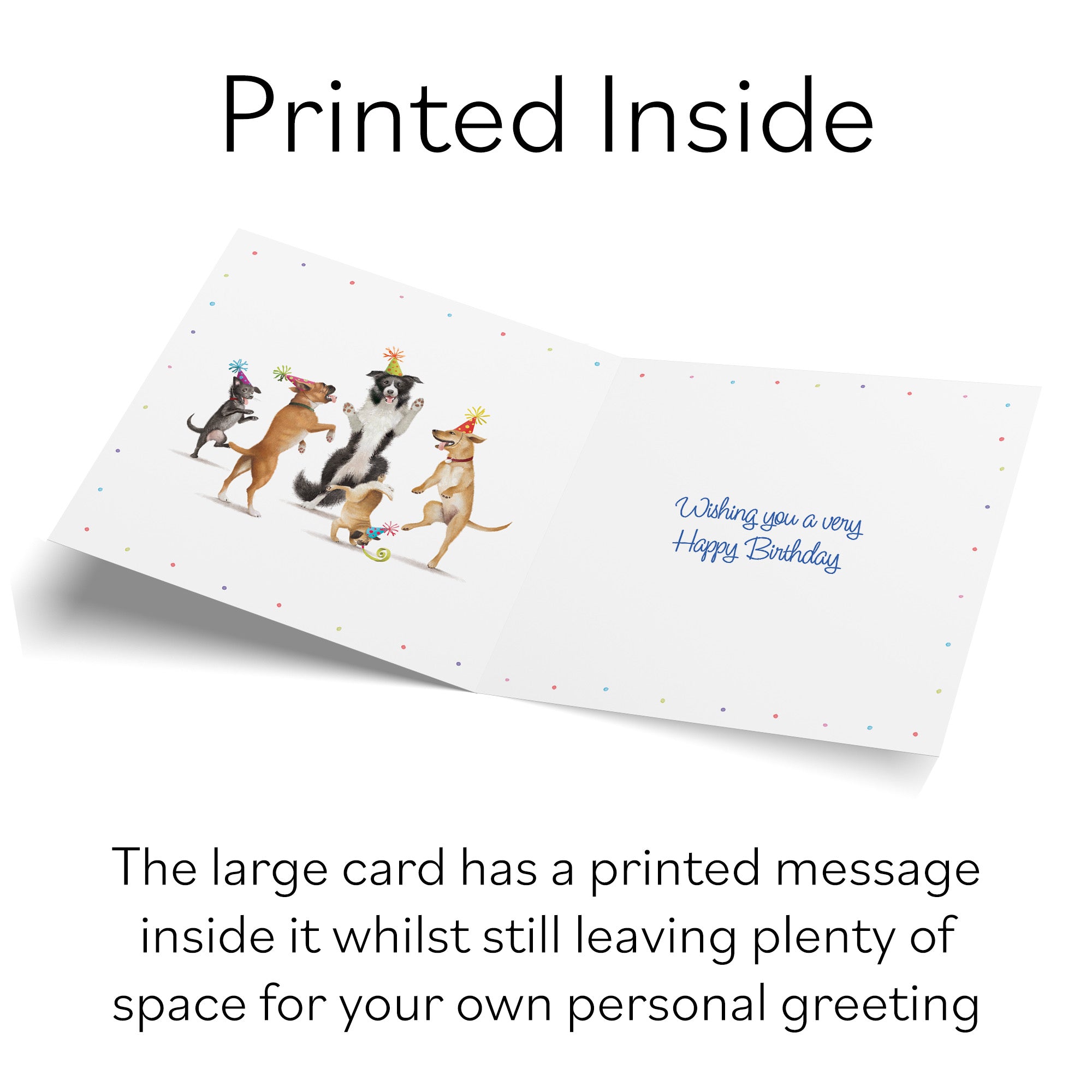 Large 80th Brother-in-Law Birthday Card Dancing Dogs Milo's Gallery - Default Title (B0CXY55YF8)