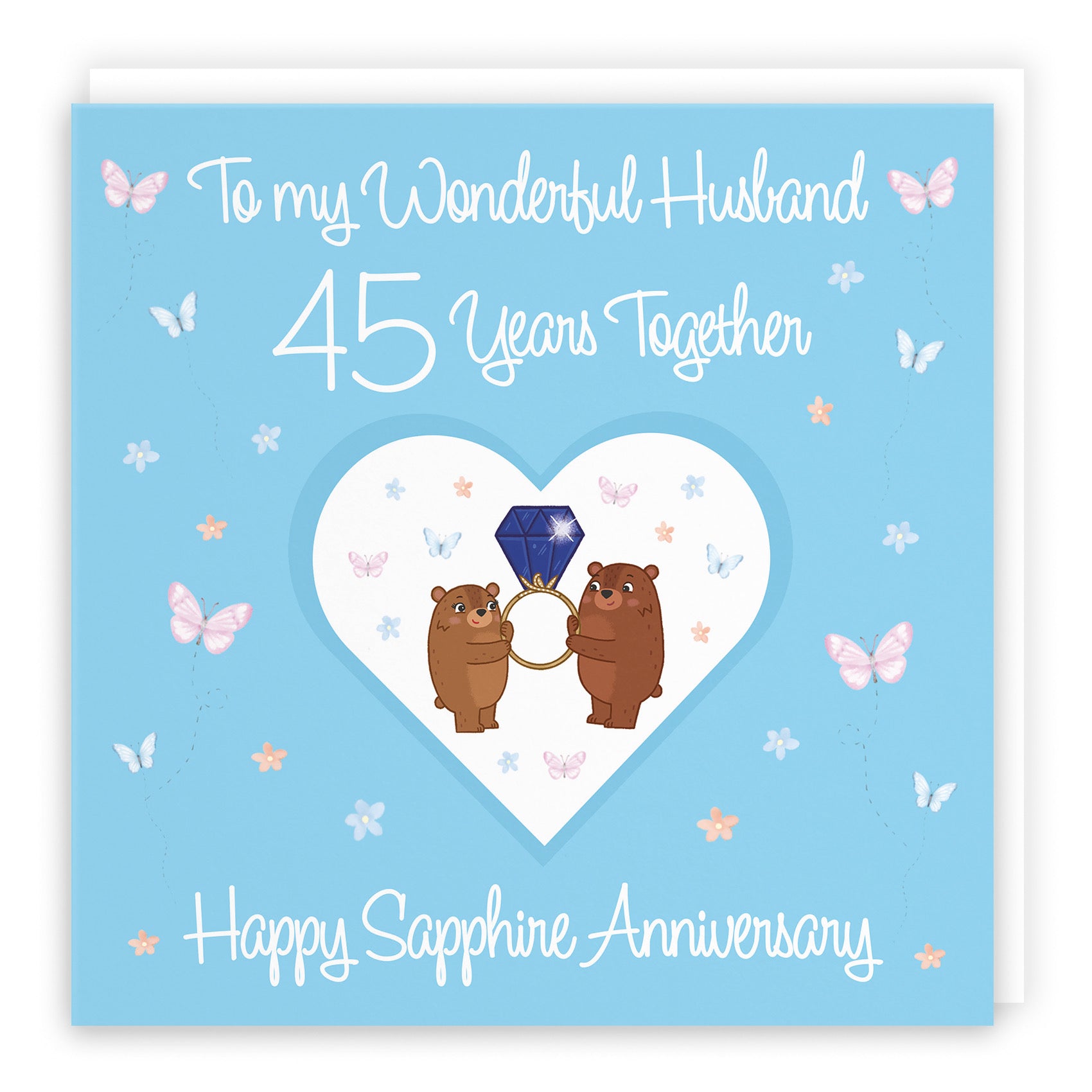 Large Husband 45th Anniversary Card Romantic Meadows - Default Title (B0CXY5QK1F)