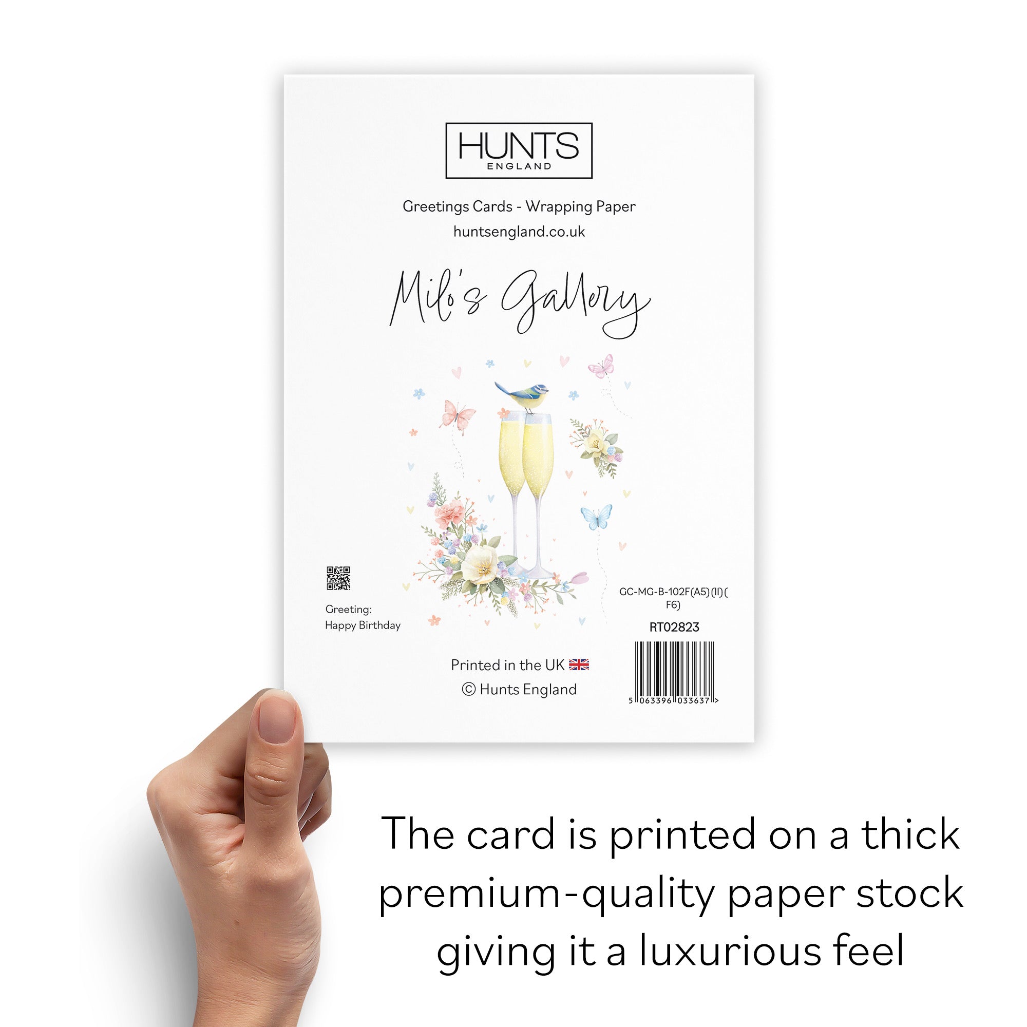 102nd Champagne Flutes Gold Foil Birthday Card Milo's Gallery - Default Title (B0CZ4CWX8F)