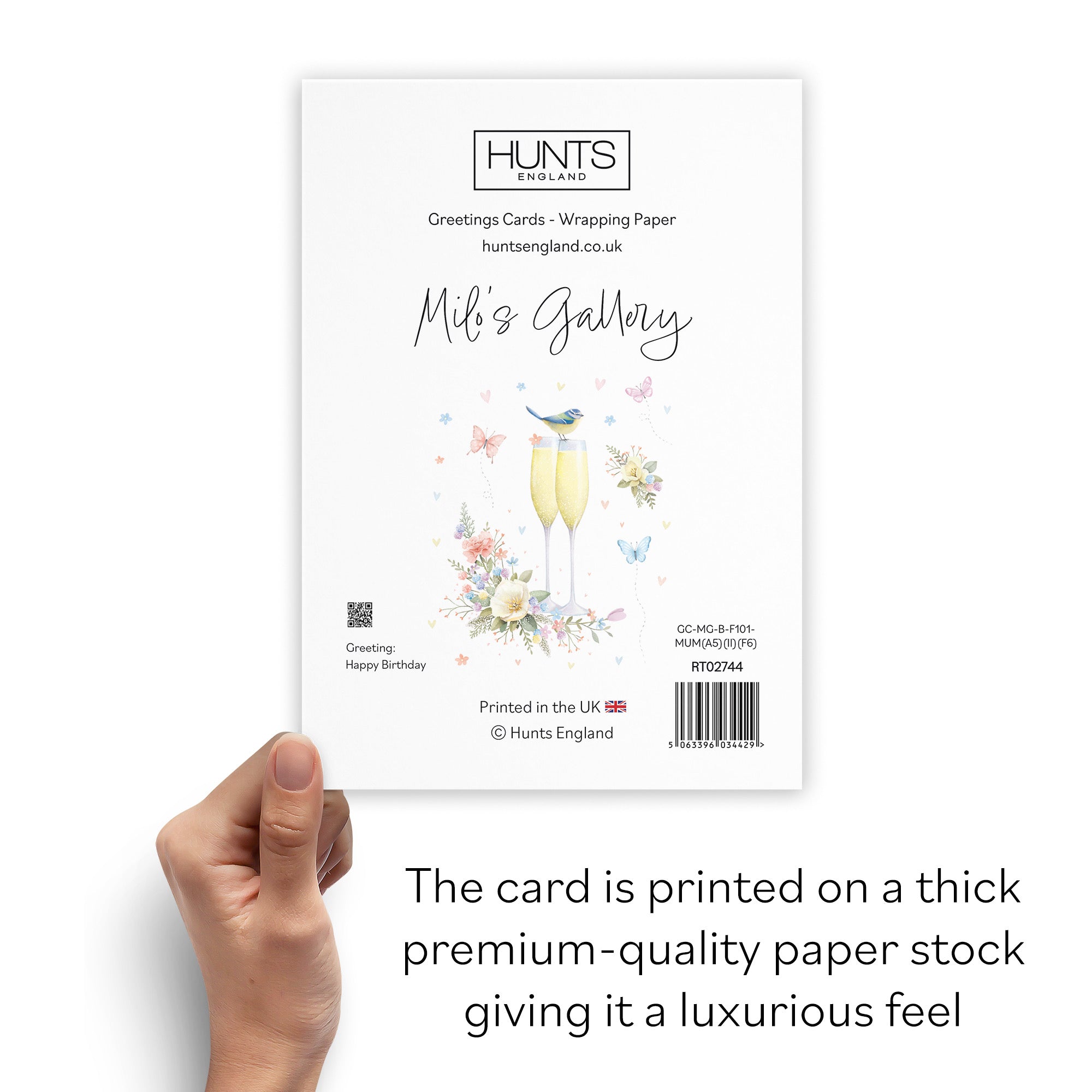 101st Mum Champagne Flutes Gold Foil Birthday Card Milo's Gallery - Default Title (B0CZ4DDX9K)