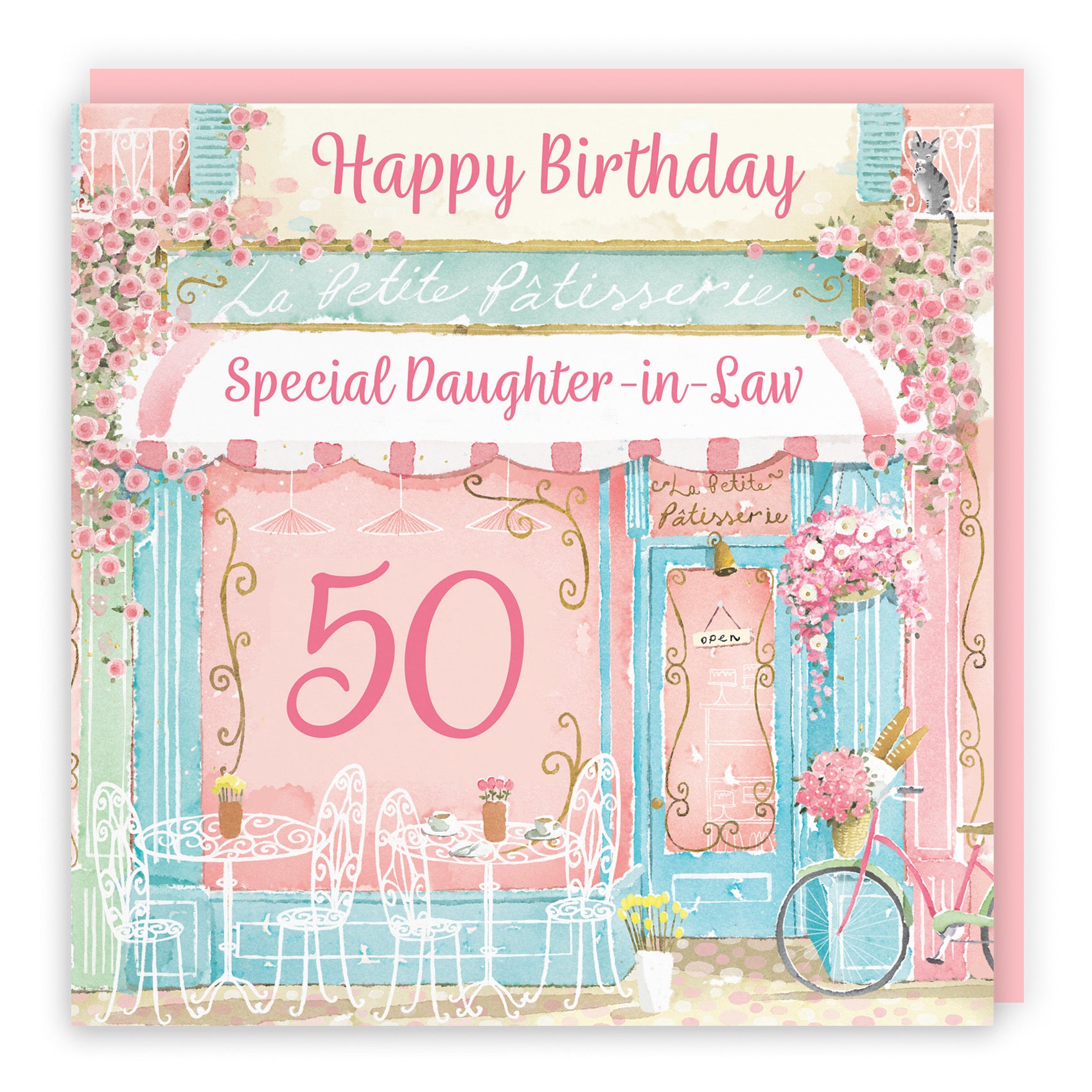 50th Daughter-in-Law La Petite Patisserie Birthday Card Milo's Gallery - Default Title (B0DFMXLWJY)