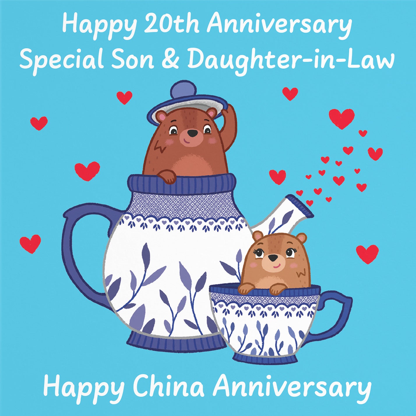 20th Son And Daughter In Law Anniversary Card Love Story - Default Title (B0DHW6YRV7)