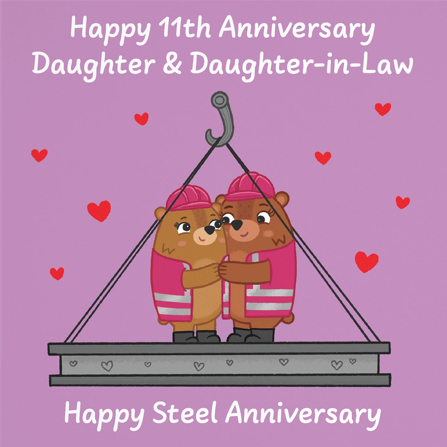 11th Daughter And Daughter In Law Anniversary Card Love Story - Default Title (B0DHW8MYP6)
