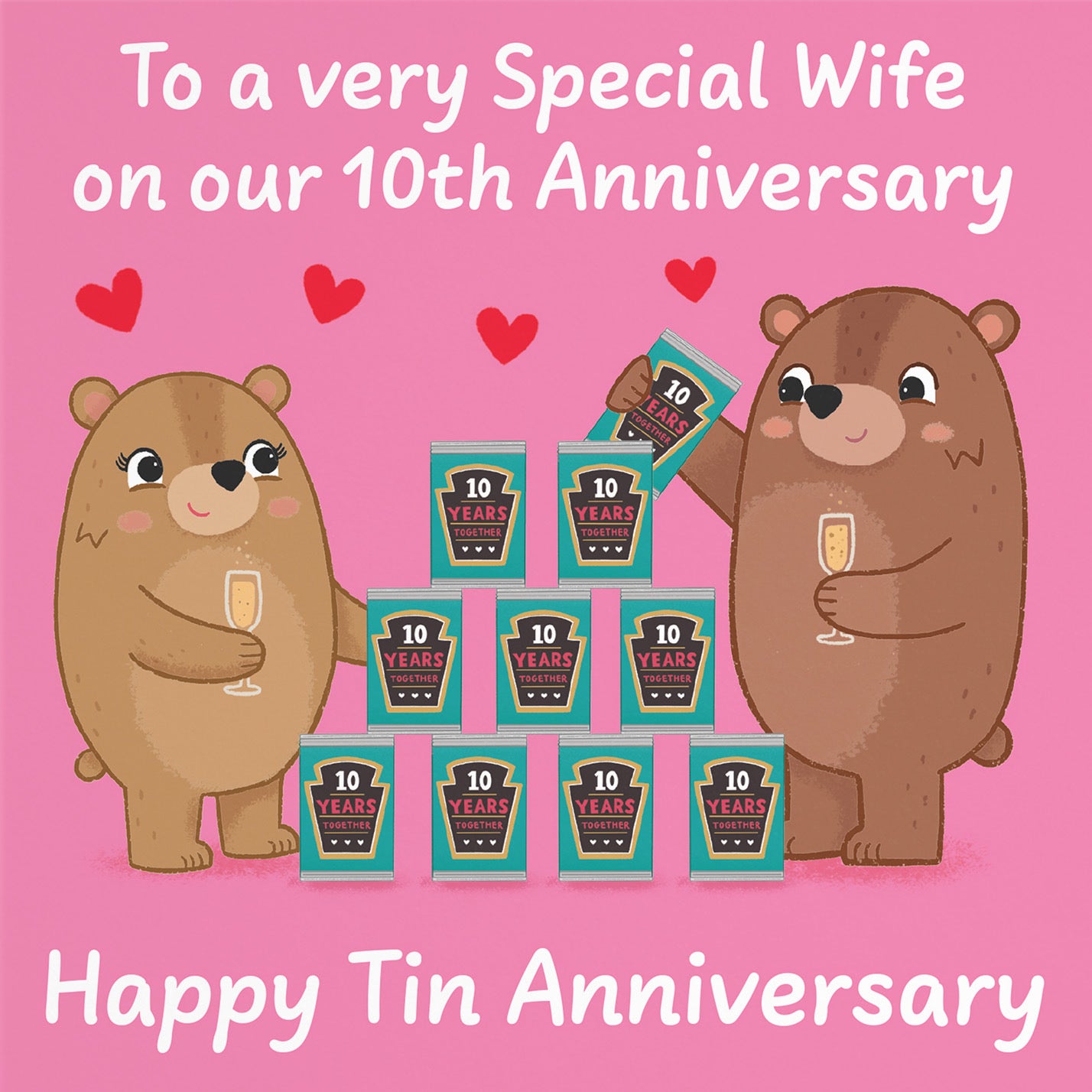 10th Wife Anniversary Card Love Story - Default Title (B0DHW8R363)