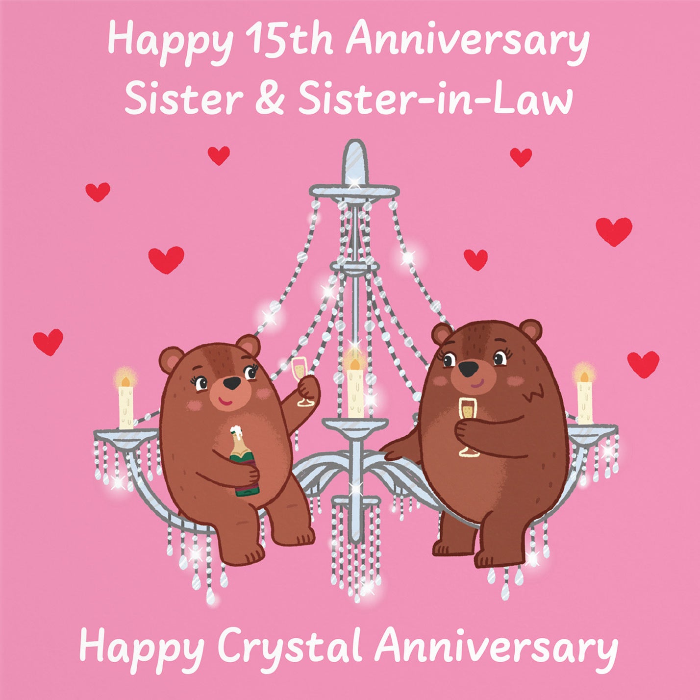 15th Sister And Sister In Law Anniversary Card Love Story - Default Title (B0DHW8S4CX)