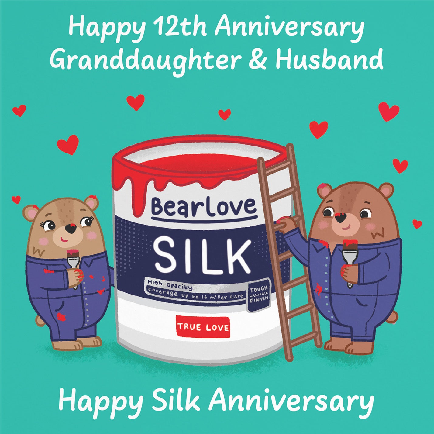 12th Granddaughter And Husband Anniversary Card Love Story - Default Title (B0DHW8VSQG)