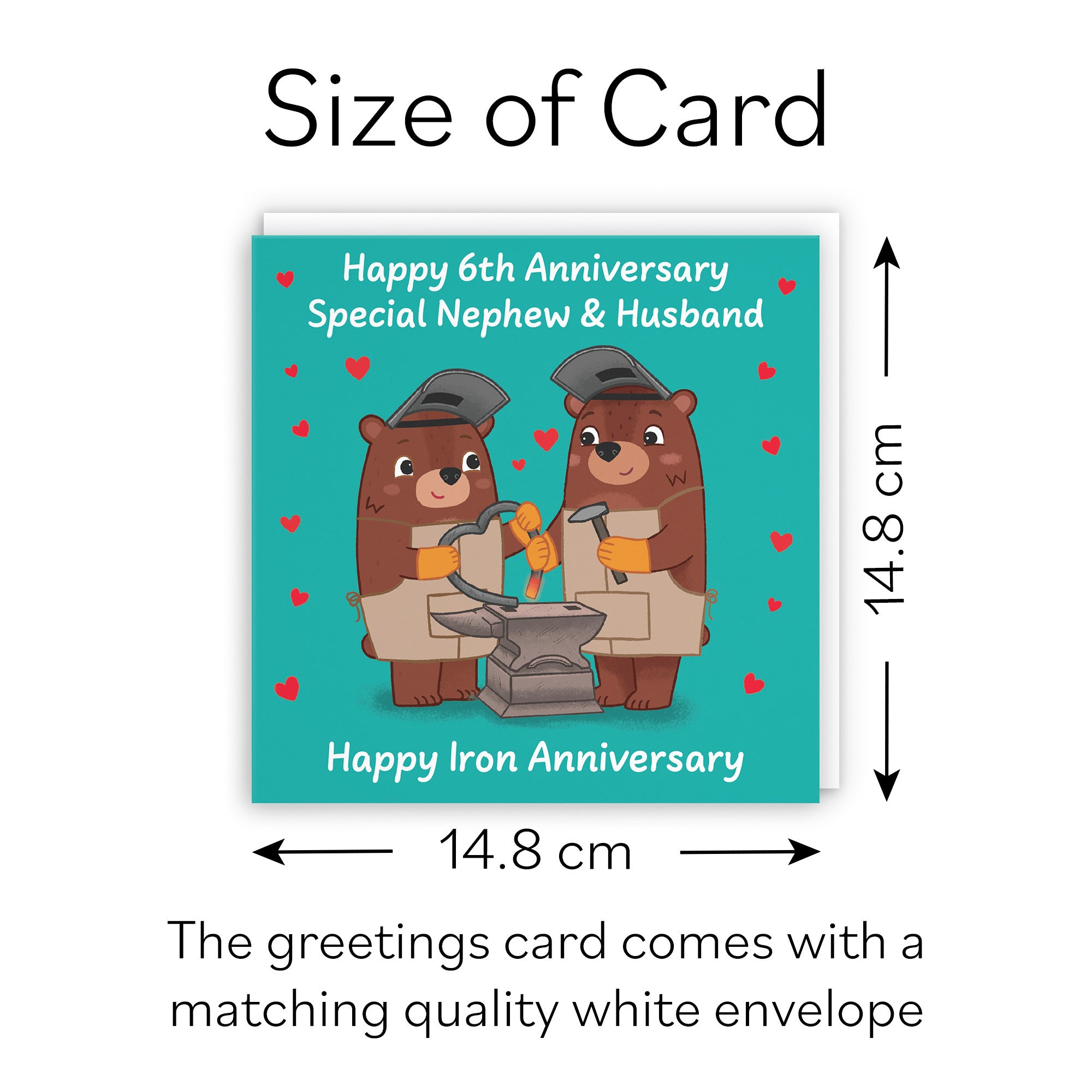 6th Nephew And Husband Anniversary Card Love Story - Default Title (B0DHW8VTM5)