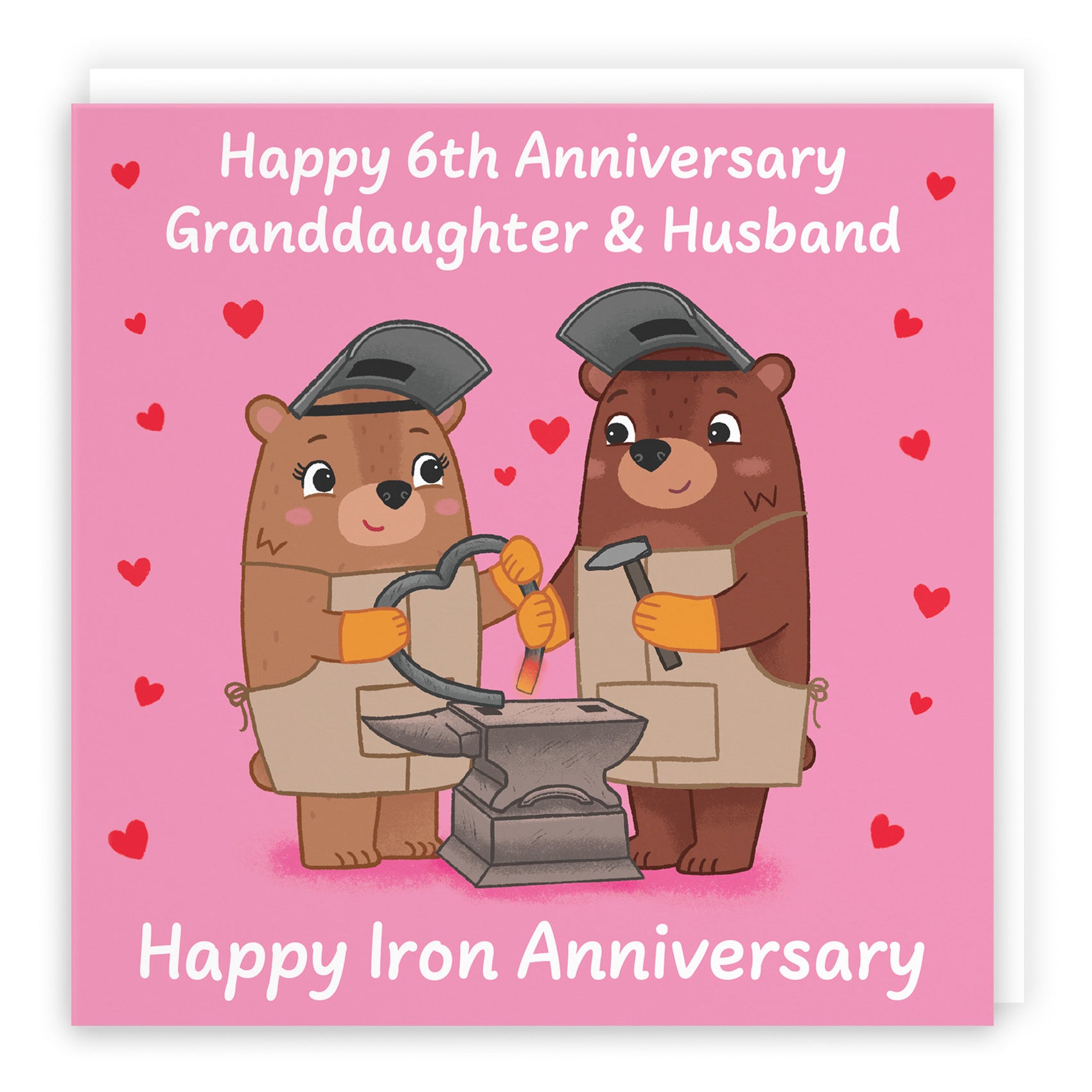 6th Granddaughter And Husband Anniversary Card Love Story - Default Title (B0DHW8W9YT)