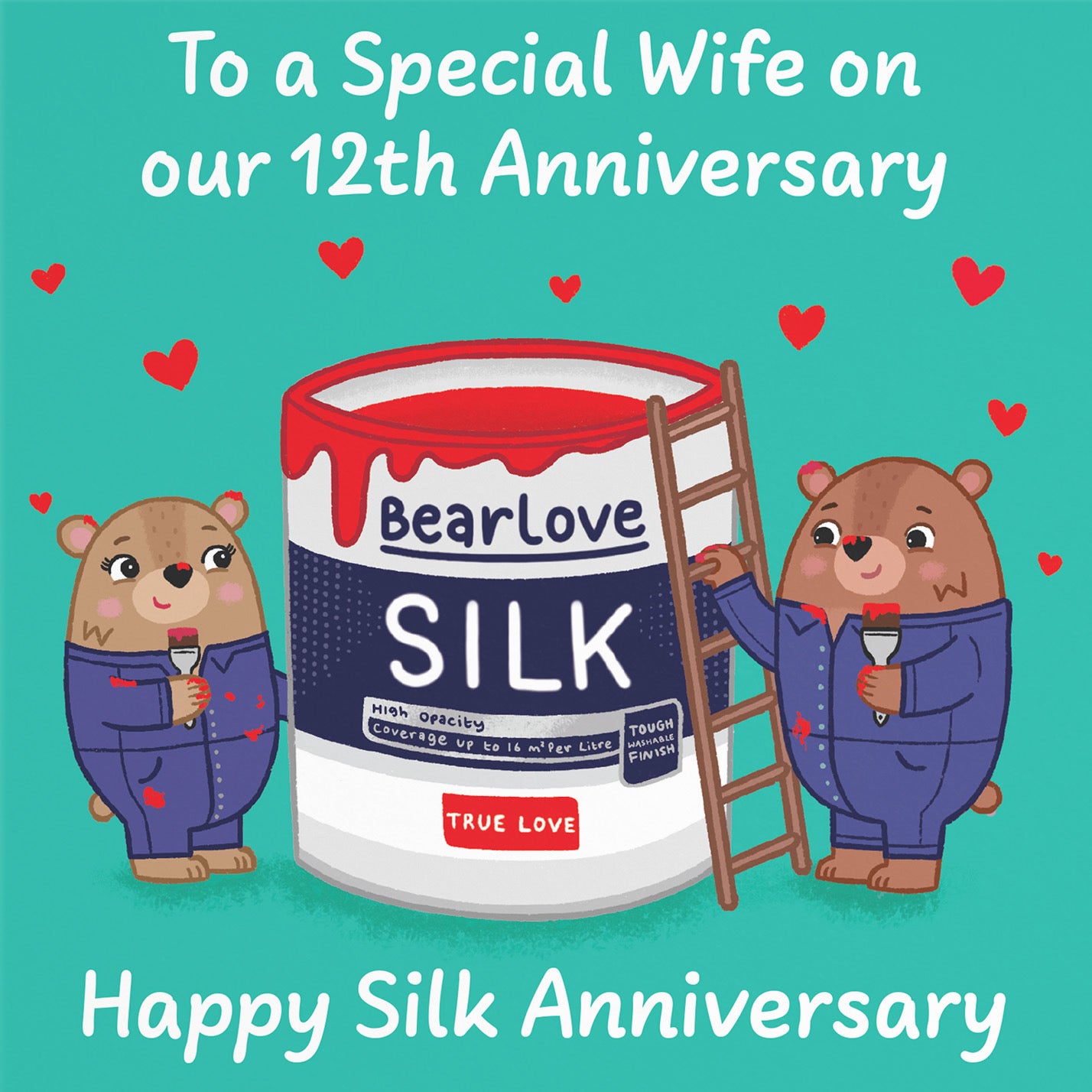12th Wife Anniversary Card Love Story - Default Title (B0DHW8X199)