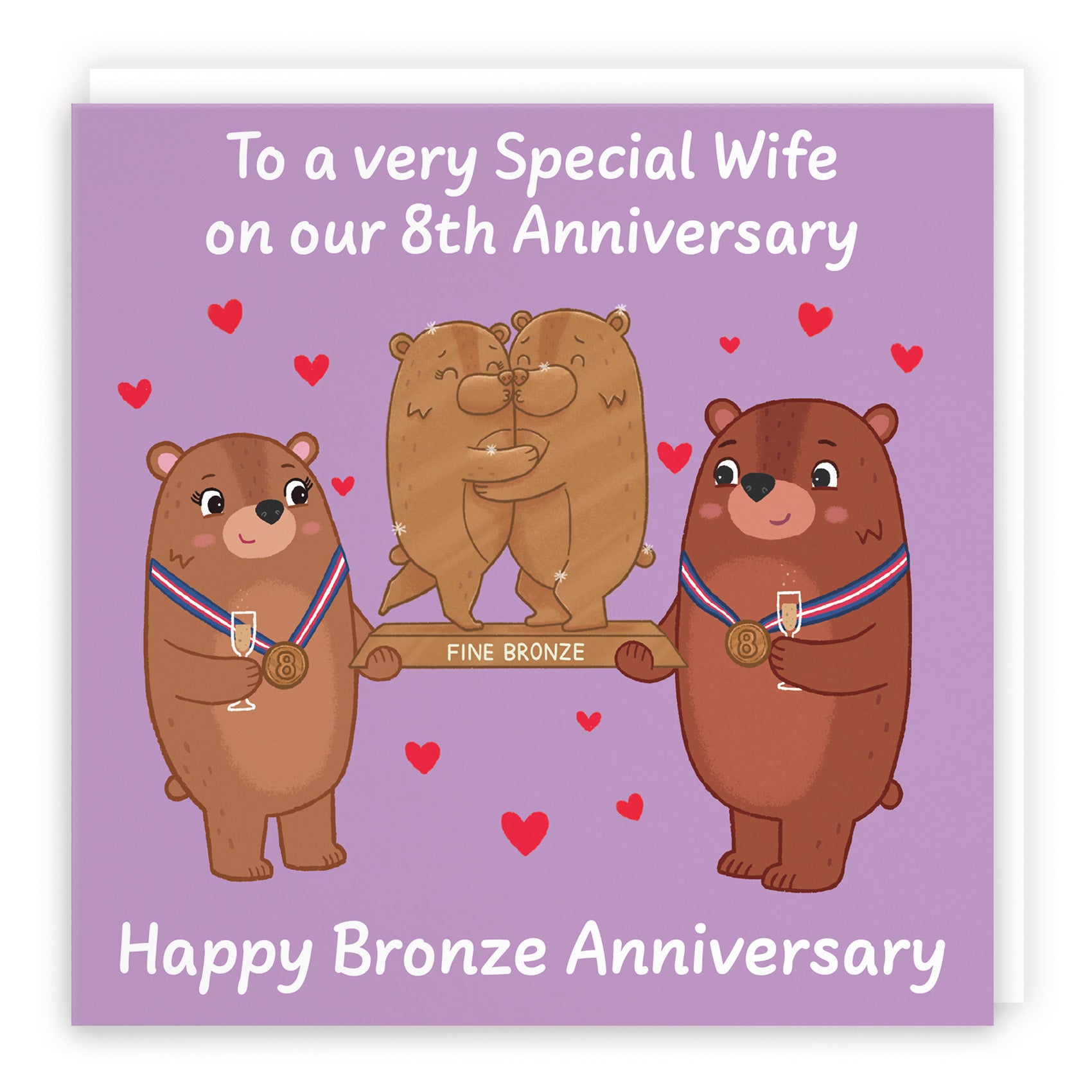 8th Wife Anniversary Card Love Story - Default Title (B0DHW8X19F)