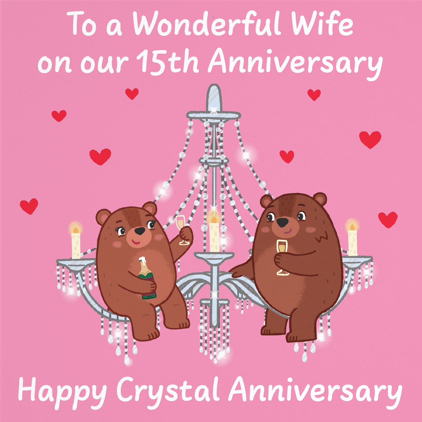 15th Wife Anniversary Card Love Story - Default Title (B0DHW8XYZ7)