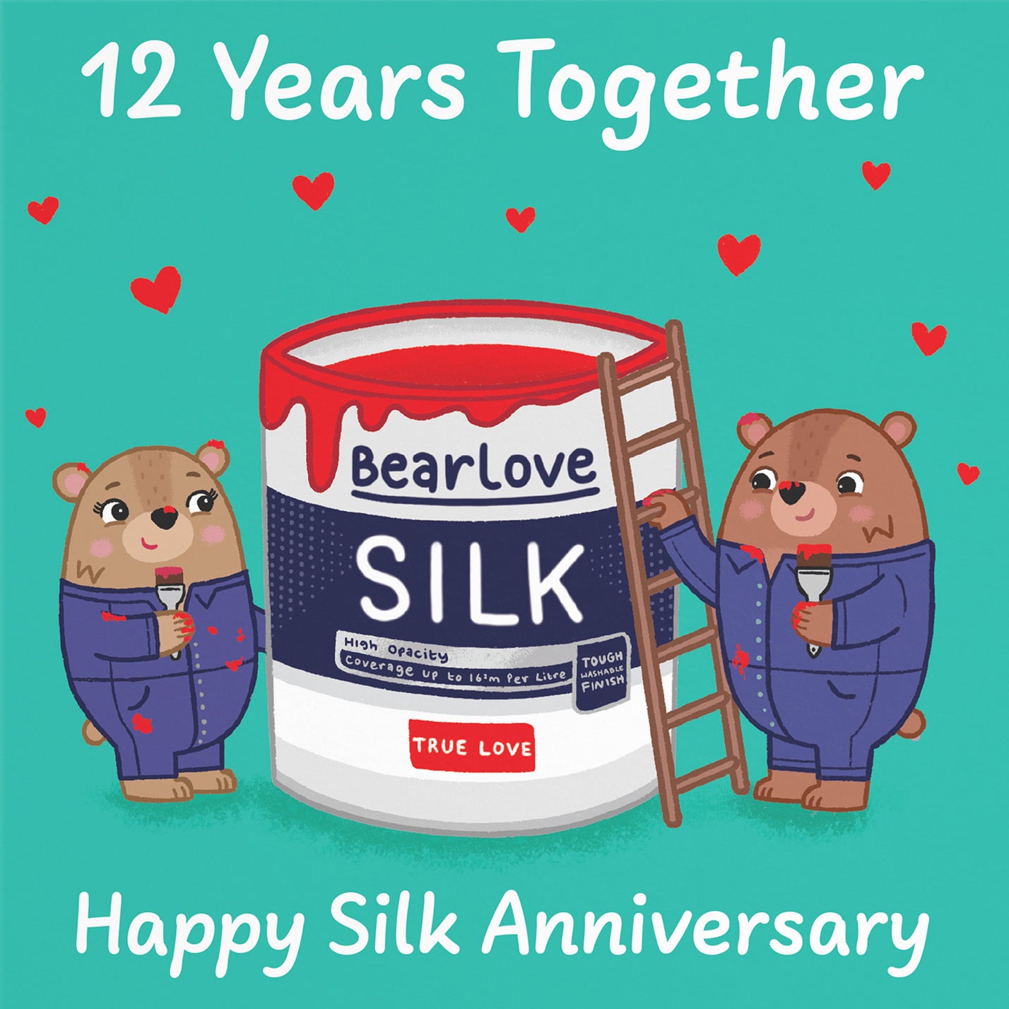 12th Anniversary Card Love Story - Default Title (B0DHW917KW)