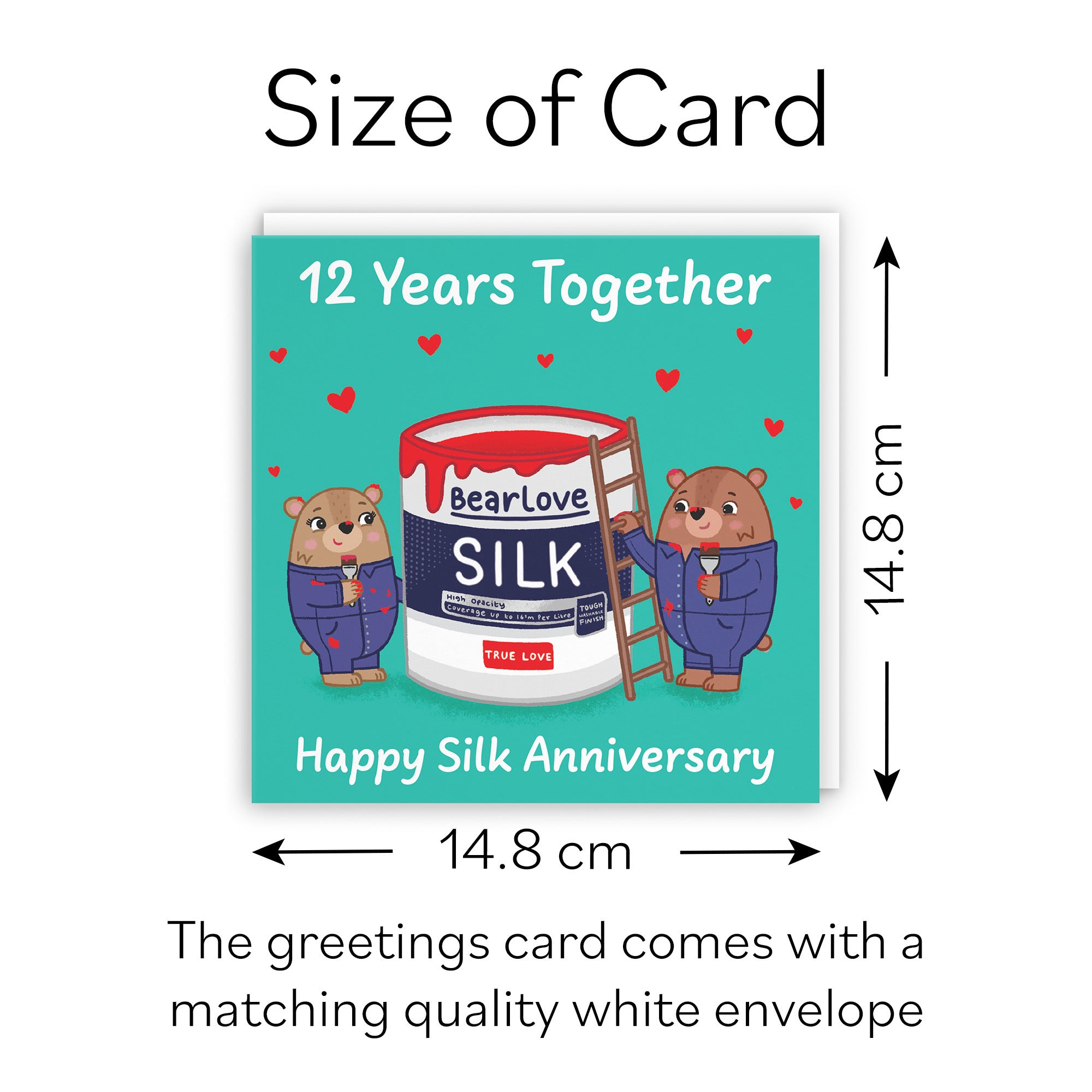 12th Anniversary Card Love Story - Default Title (B0DHW917KW)