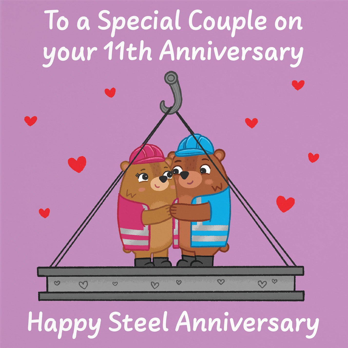 11th Couple Anniversary Card Love Story - Default Title (B0DHW9391N)