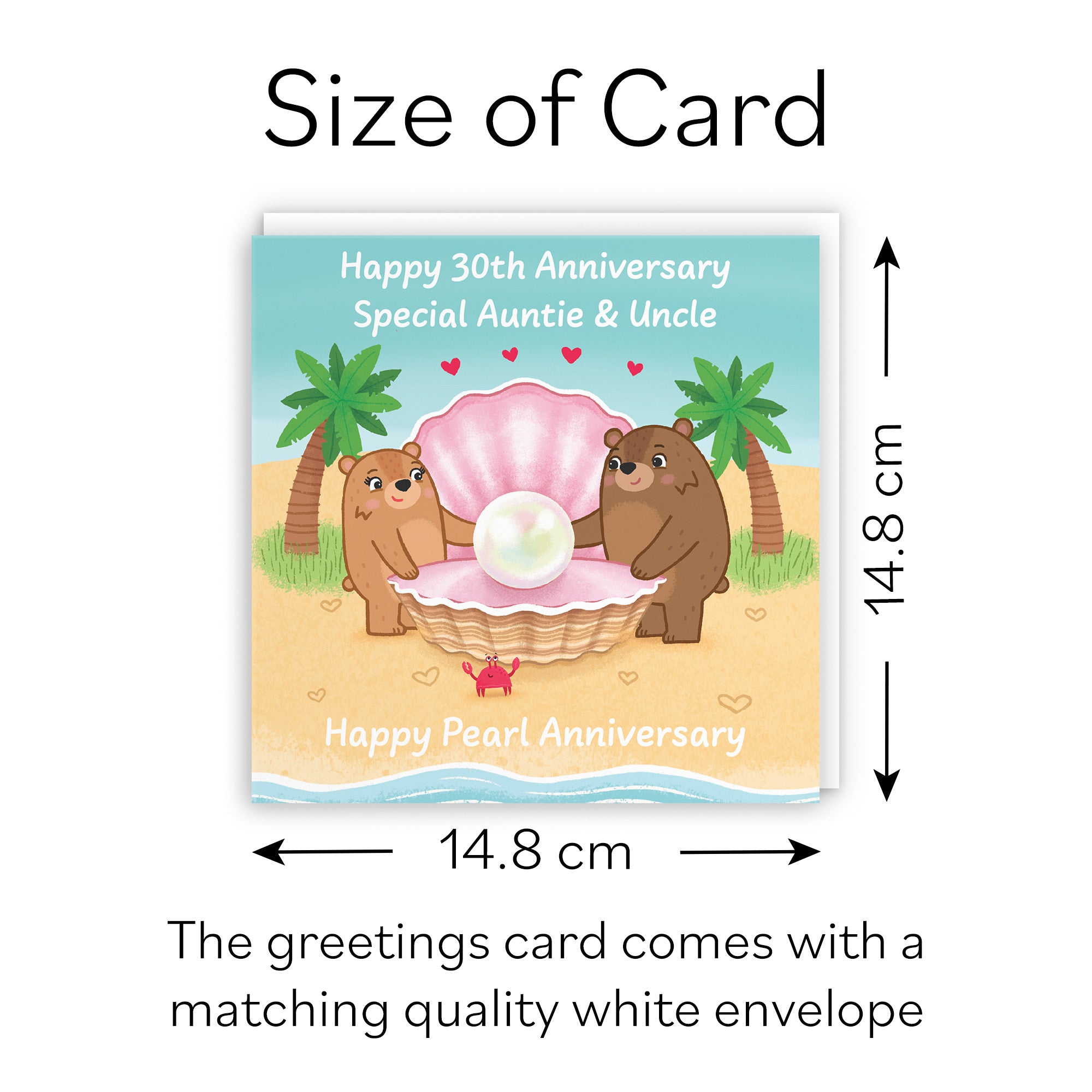 30th Auntie And Uncle Anniversary Card Love Story - Default Title (B0DHW97KP8)