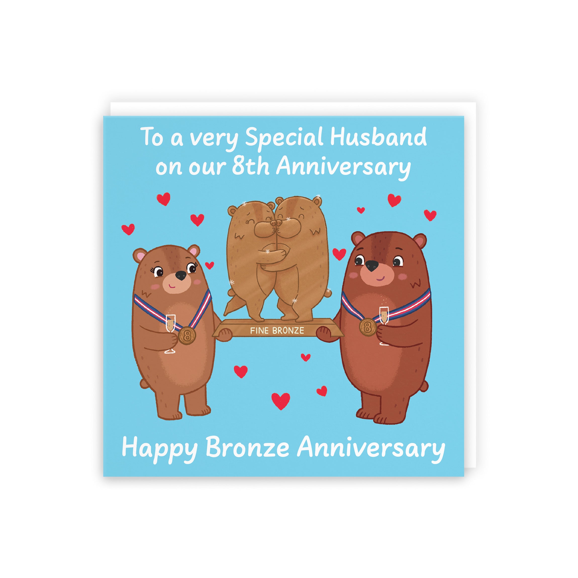 8th Husband Anniversary Card Love Story - Default Title (B0DHW9F6R9)
