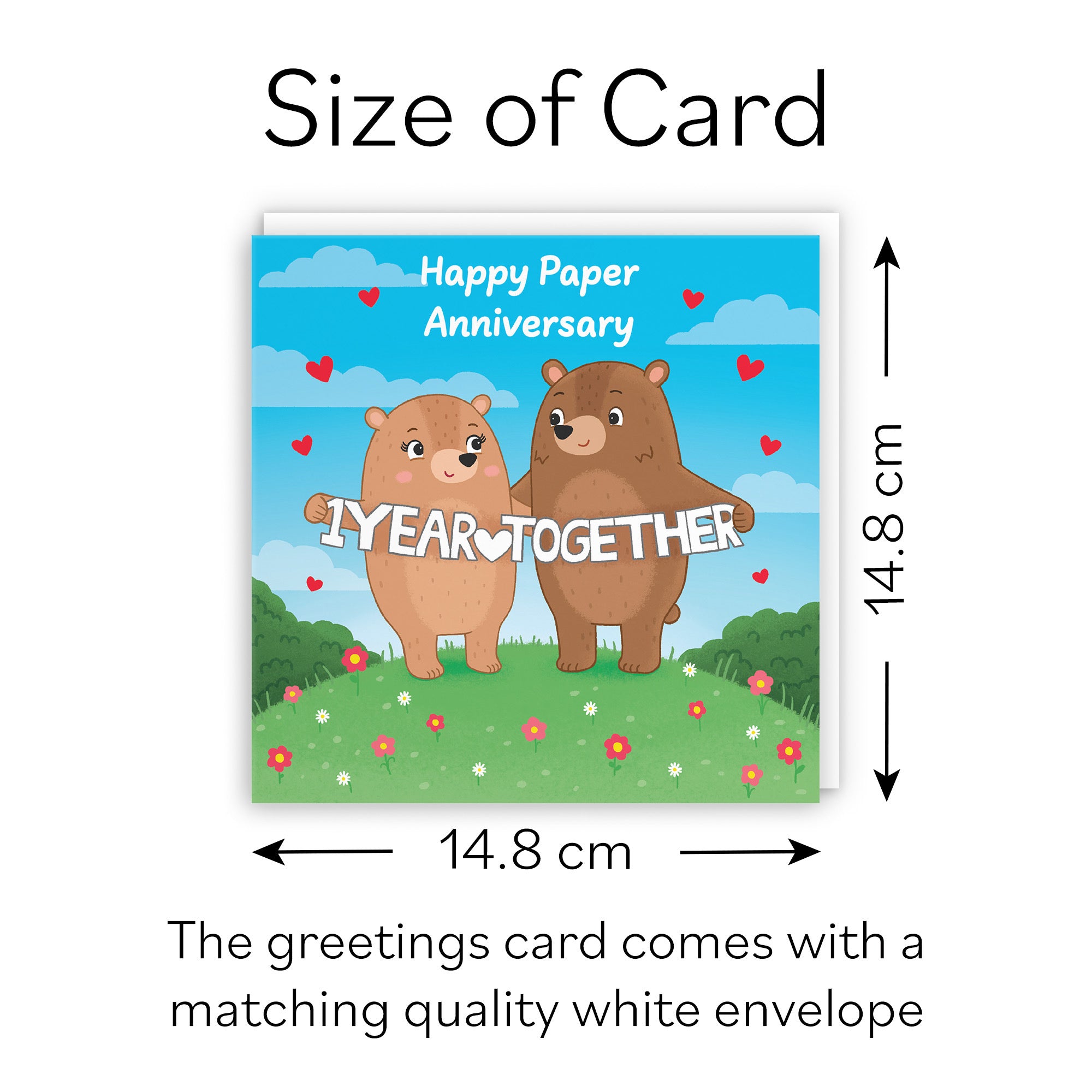 1st Anniversary Card Love Story - Default Title (B0DHW9FF17)