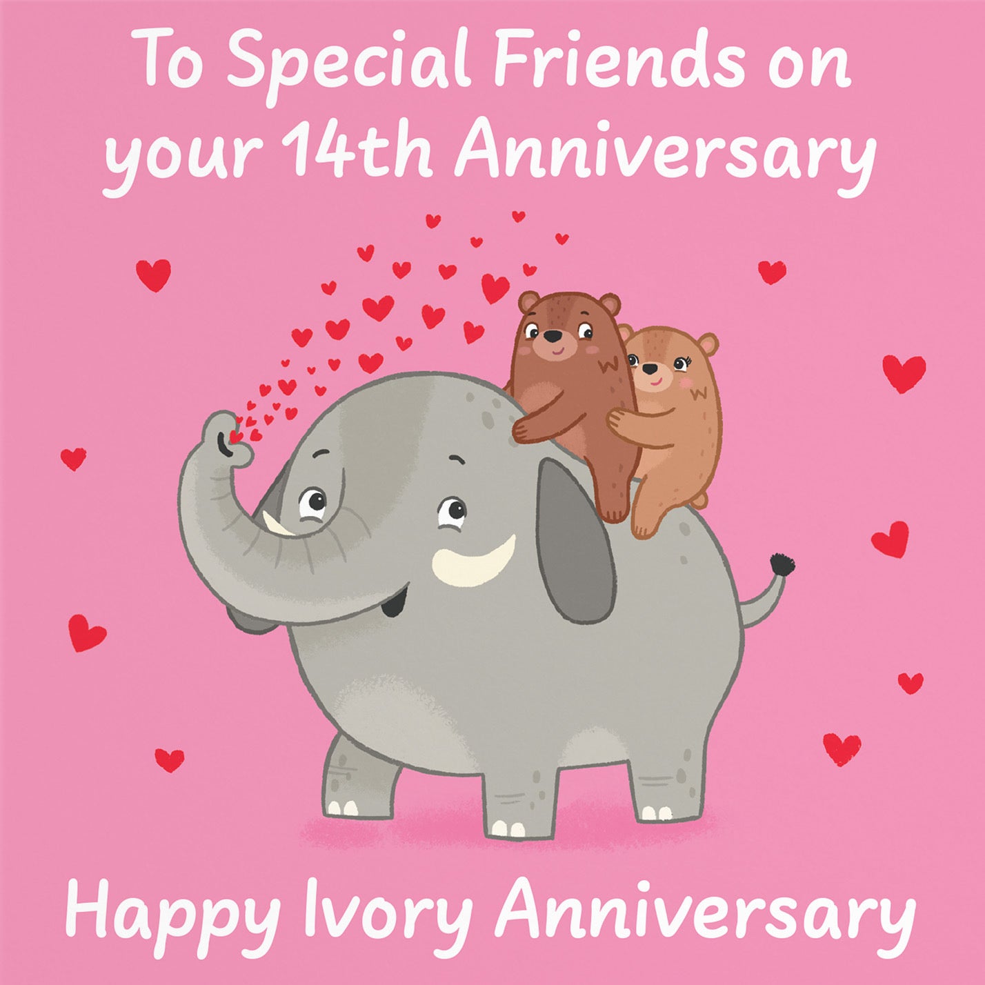 14th Special Friends Anniversary Card Love Story - Default Title (B0DHW9JHVC)