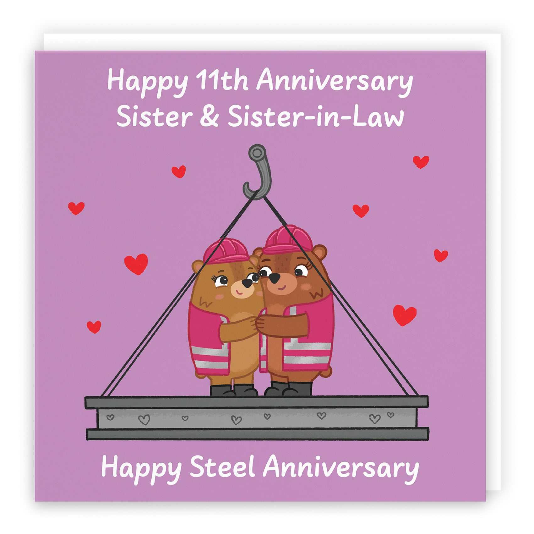 11th Sister And Sister In Law Anniversary Card Love Story - Default Title (B0DHW9SFVQ)