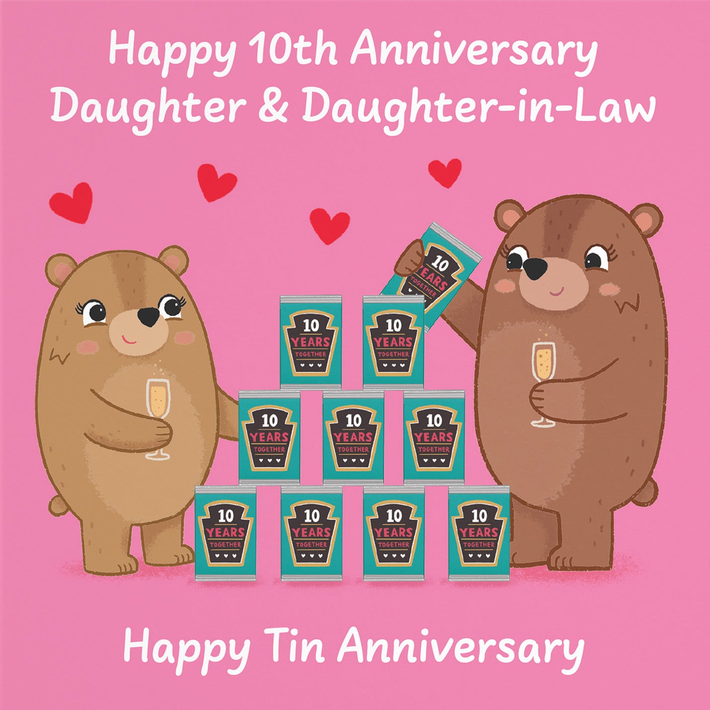 10th Daughter And Daughter In Law Anniversary Card Love Story - Default Title (B0DHW9TLPY)