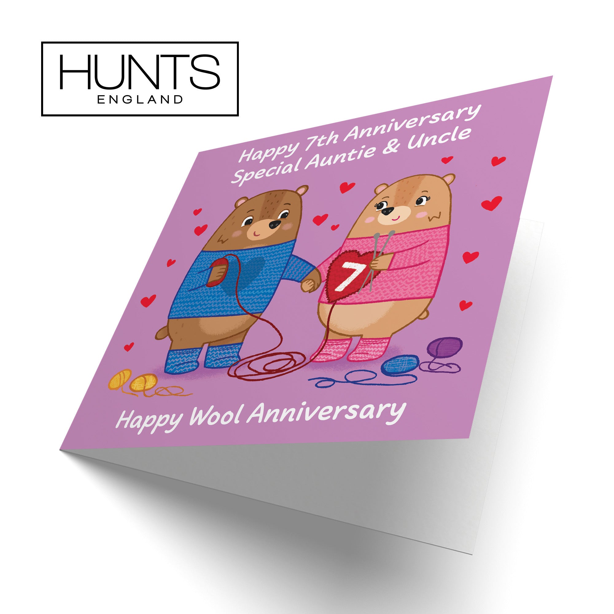 7th Auntie And Uncle Anniversary Card Love Story - Default Title (B0DHW9TS3V)