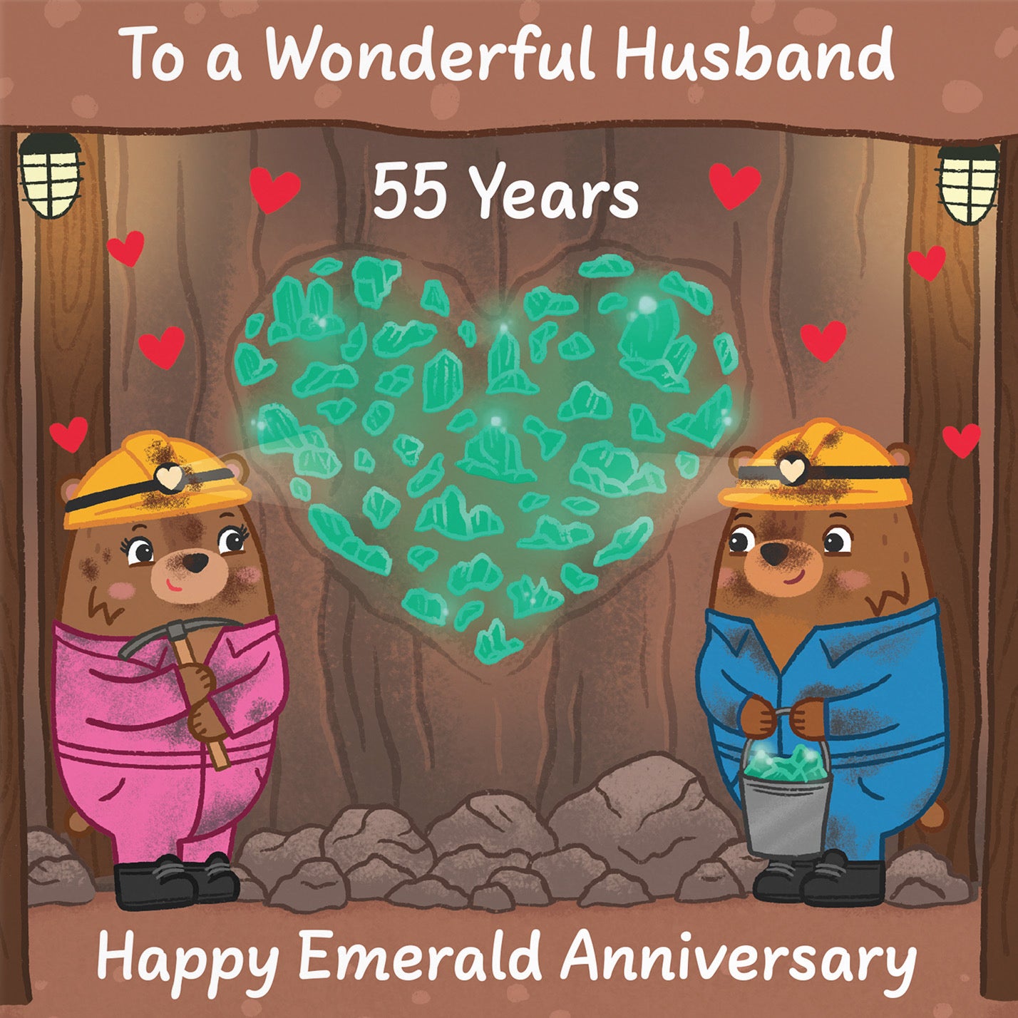 55th Husband Anniversary Card Love Story - Default Title (B0DHW9TV8Y)