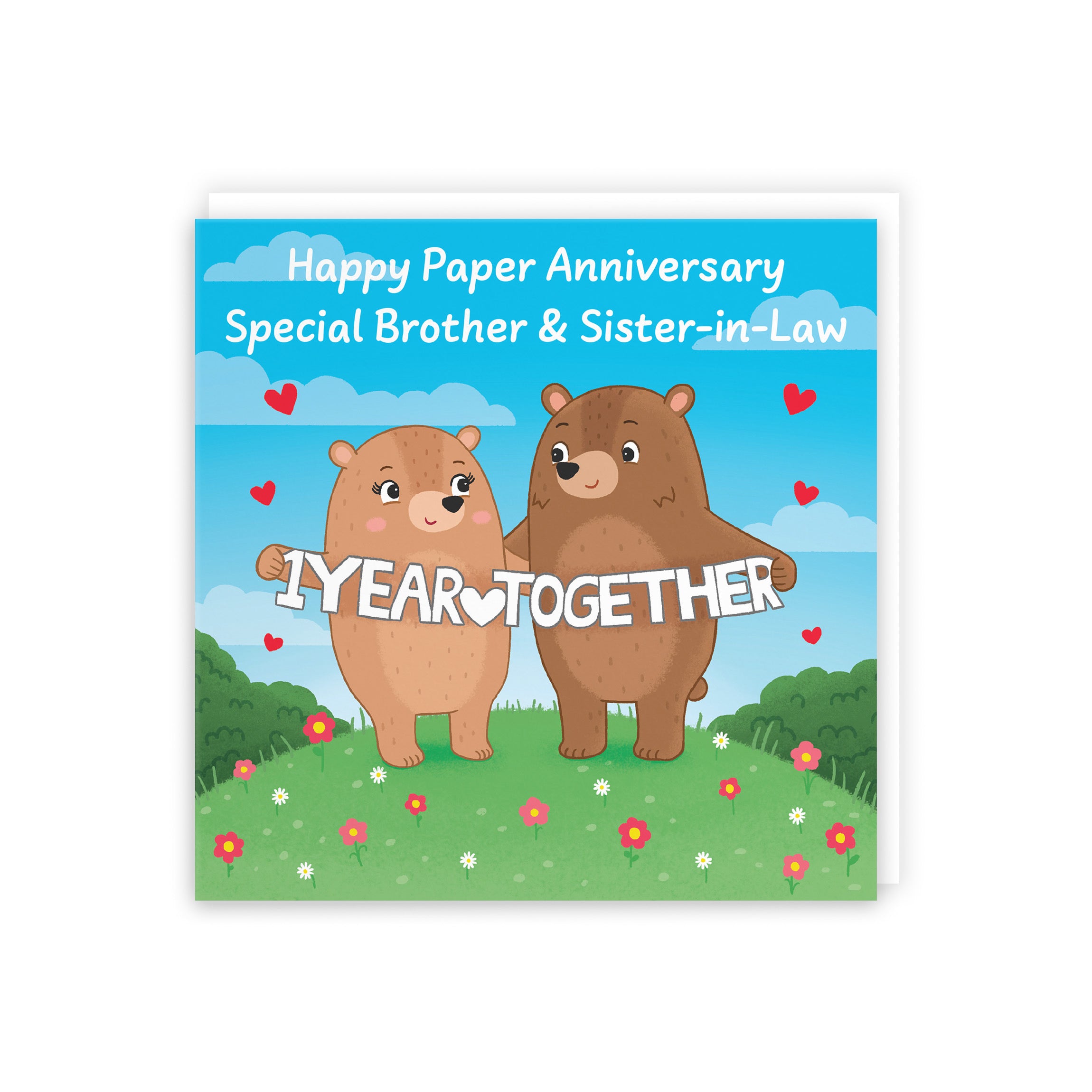 1st Brother And Sister In Law Anniversary Card Love Story - Default Title (B0DHW9XBXX)