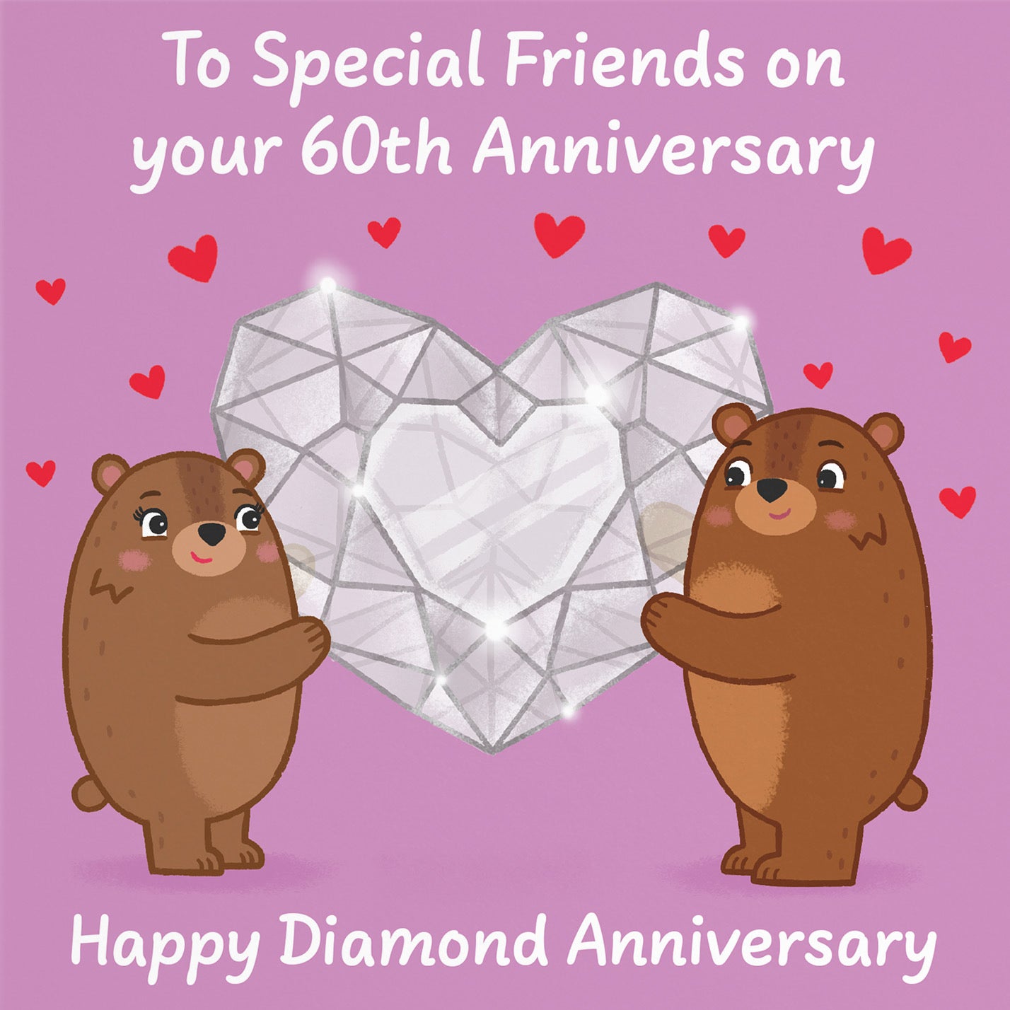 60th Special Friends Anniversary Card Love Story - Default Title (B0DHW9XDKD)