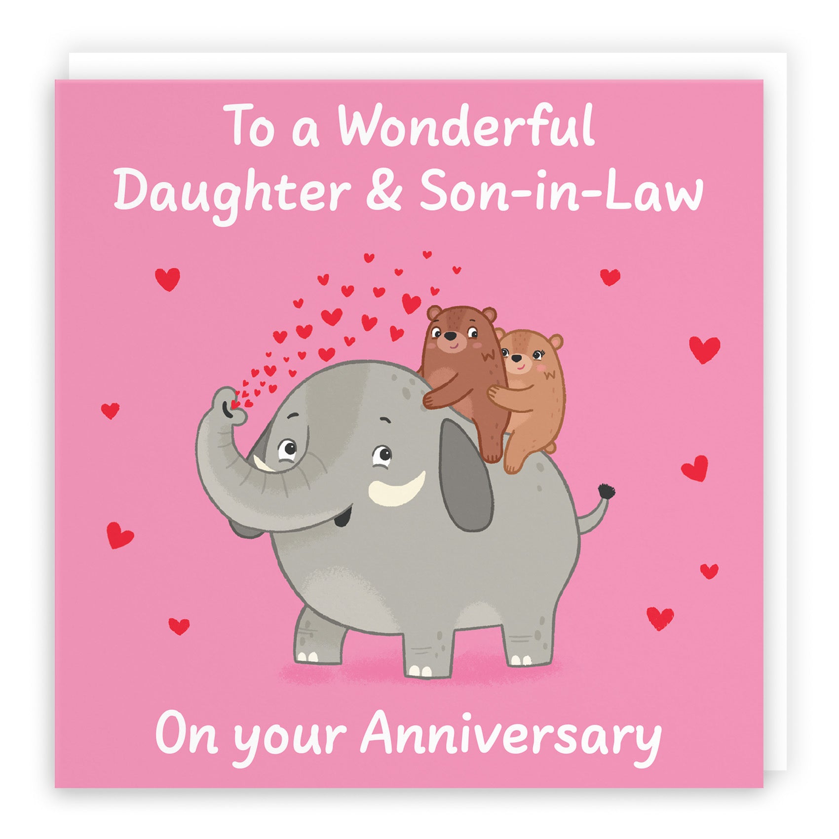 Daughter And Son In Law Anniversary Card Elephant Love Story - Default Title (B0DHW9Z857)
