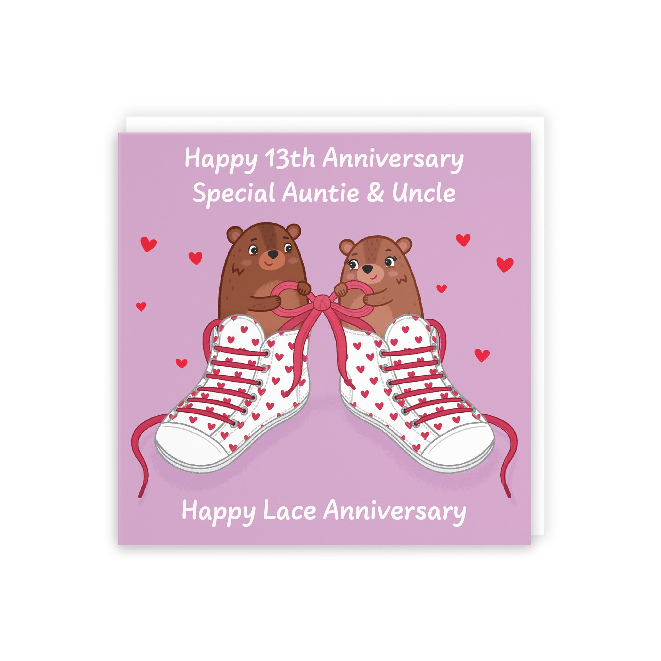 13th Auntie And Uncle Anniversary Card Love Story - Default Title (B0DHWB2V2Z)