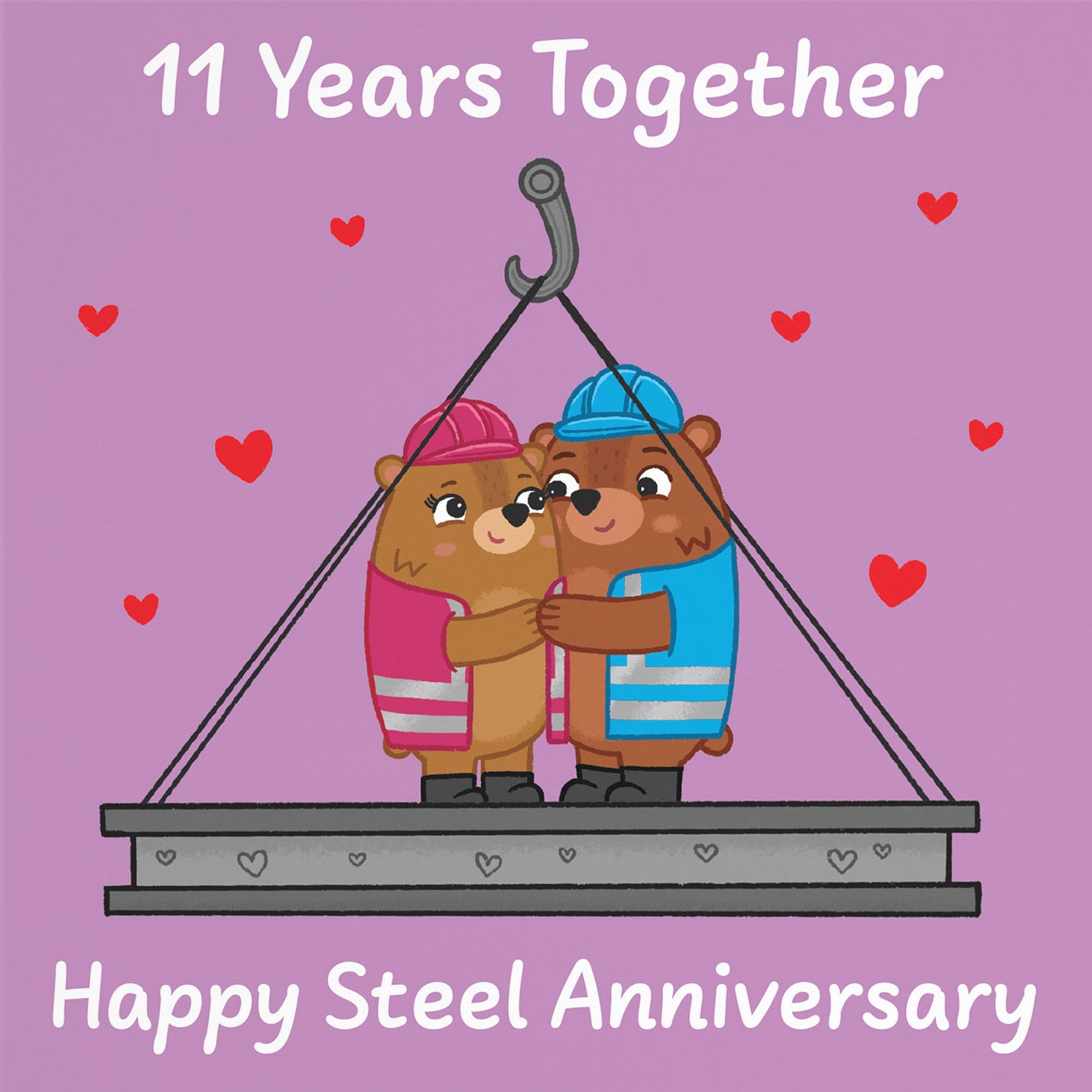 11th Anniversary Card Love Story - Default Title (B0DHWB48D8)