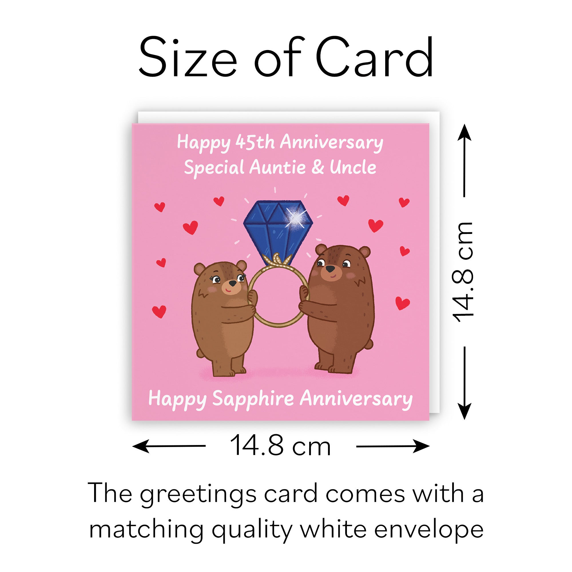 45th Auntie And Uncle Anniversary Card Love Story - Default Title (B0DHWB7DCK)