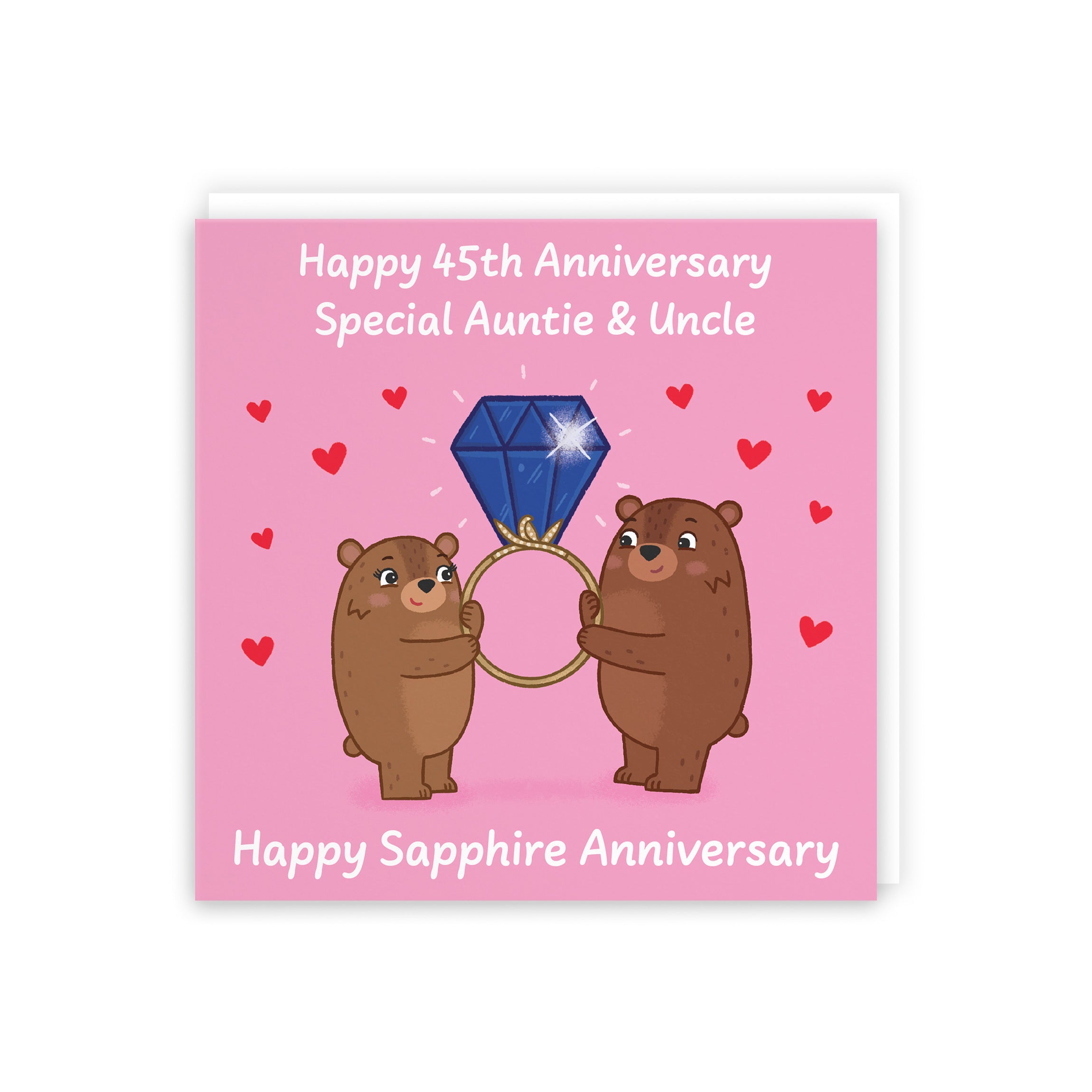 45th Auntie And Uncle Anniversary Card Love Story - Default Title (B0DHWB7DCK)