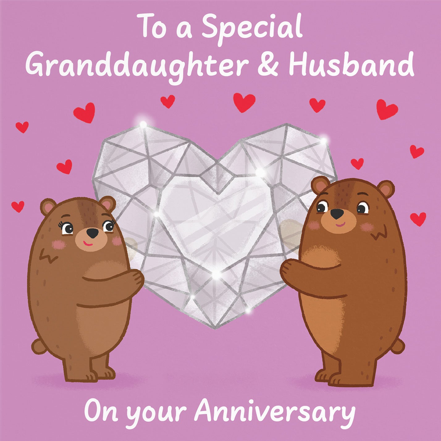 Granddaughter And Husband Anniversary Card Sparkling Love Story - Default Title (B0DHWBFZPJ)