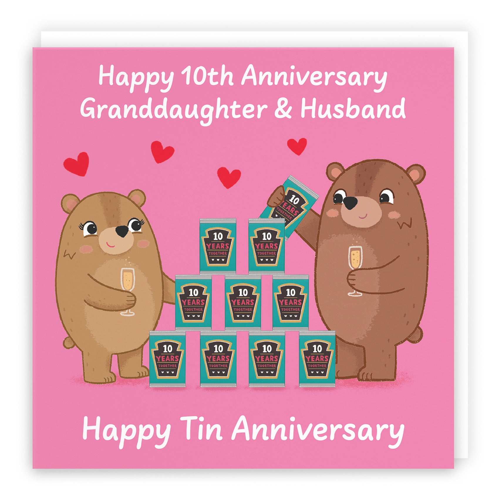 10th Granddaughter And Husband Anniversary Card Love Story - Default Title (B0DHWBLVFM)