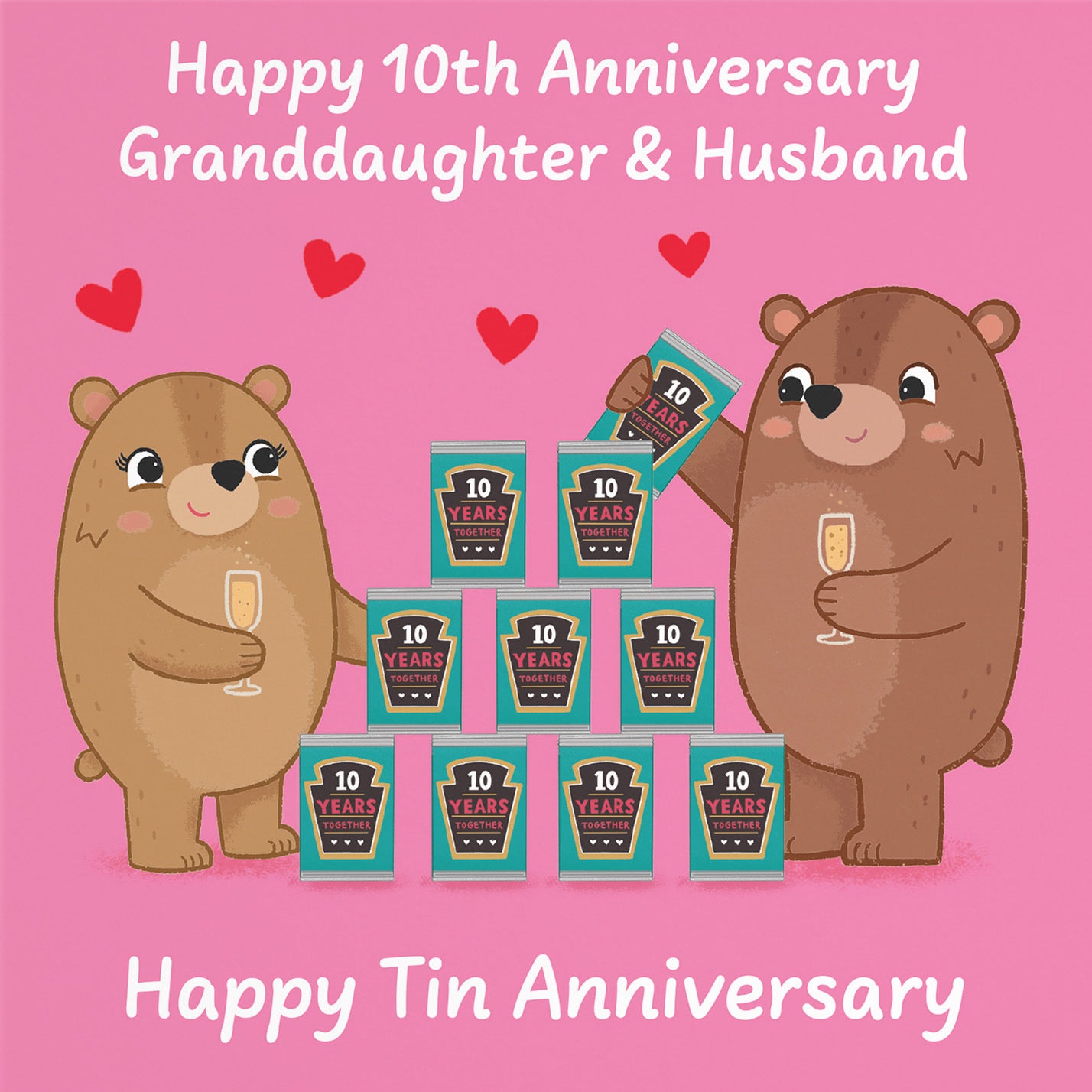 10th Granddaughter And Husband Anniversary Card Love Story - Default Title (B0DHWBLVFM)