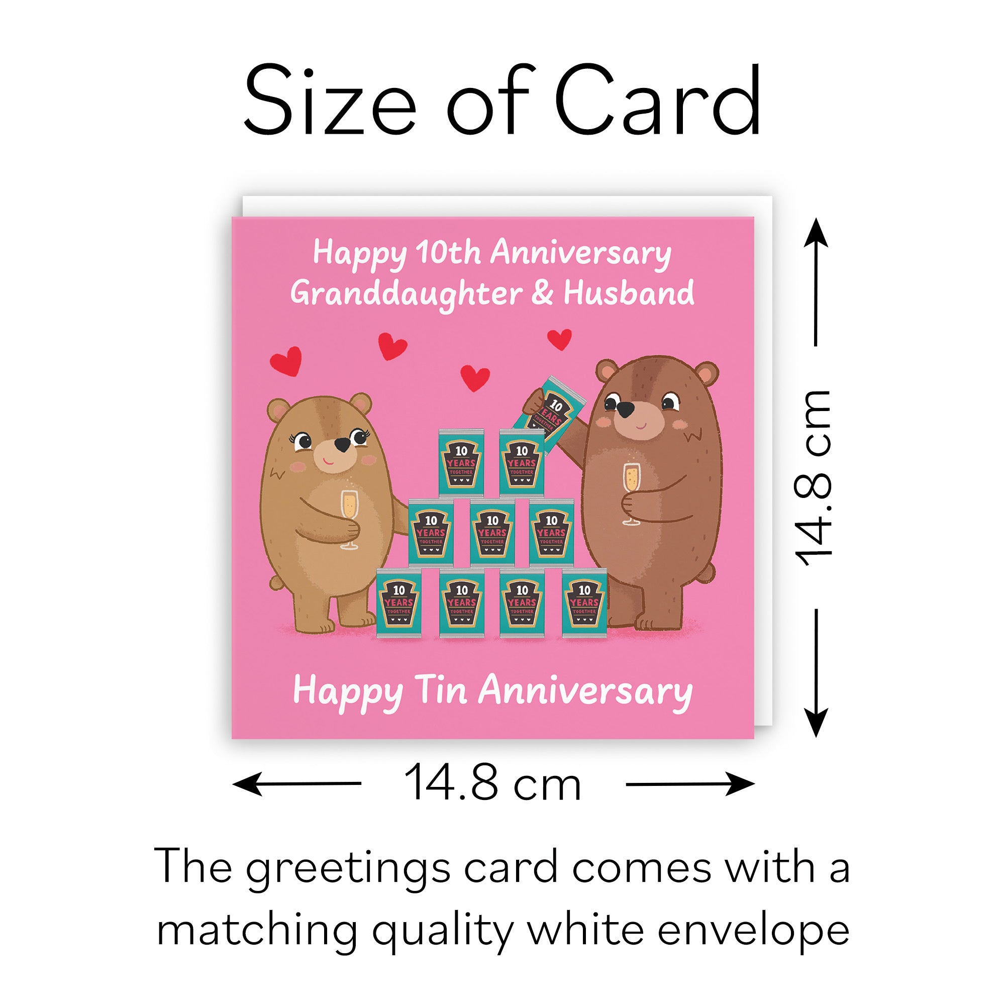 10th Granddaughter And Husband Anniversary Card Love Story - Default Title (B0DHWBLVFM)