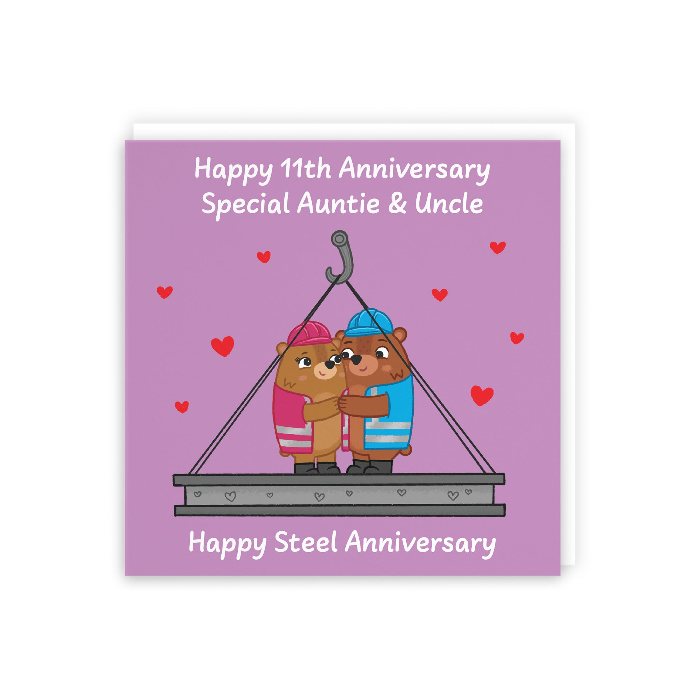 11th Auntie And Uncle Anniversary Card Love Story - Default Title (B0DHWBM7Z8)