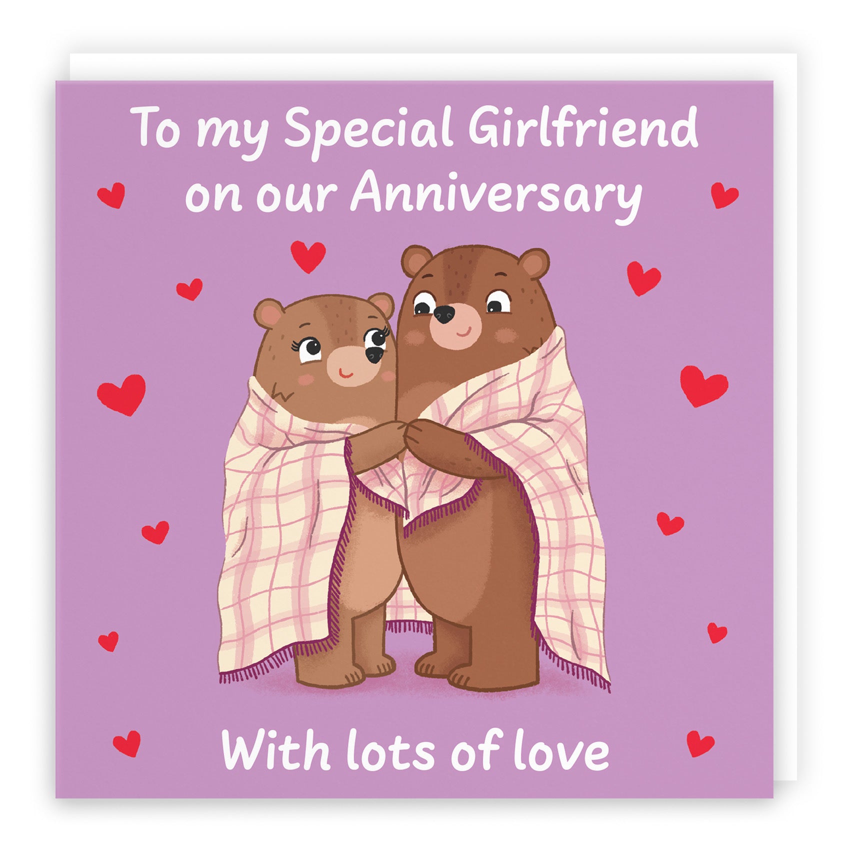 Girlfriend Anniversary Card Snuggly Bears Love Story - Default Title (B0DHWBMP4T)