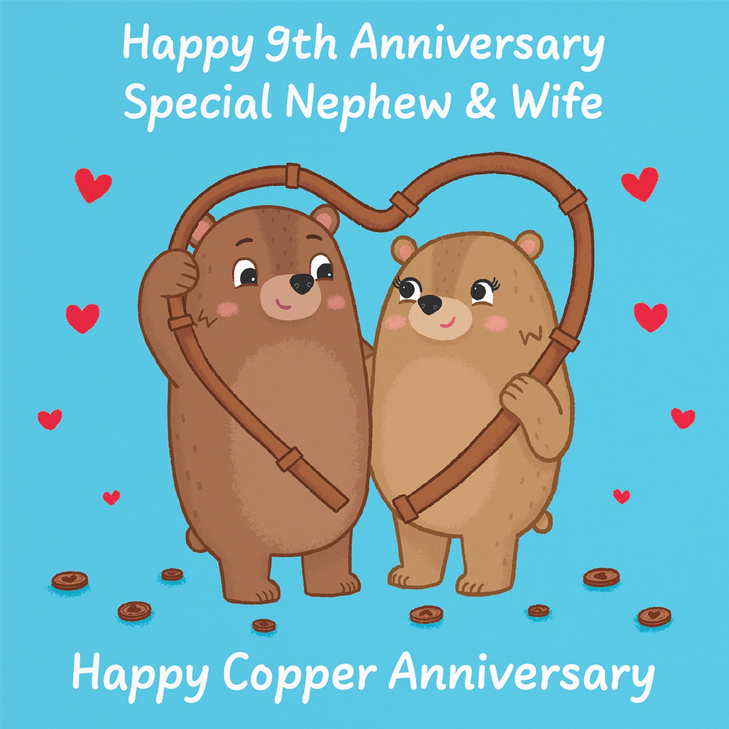 9th Nephew And Wife Anniversary Card Love Story - Default Title (B0DHWBNHTL)
