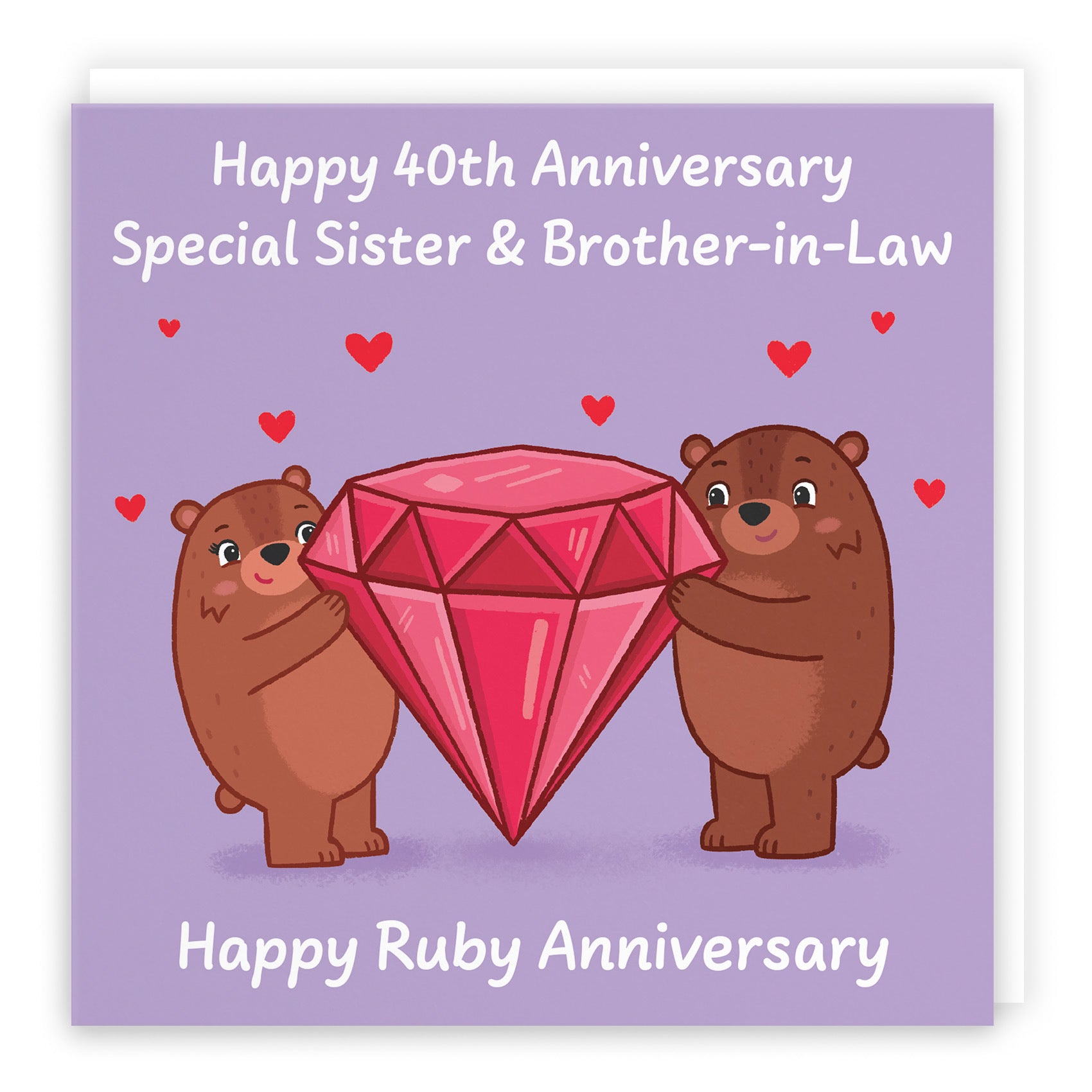 40th Sister And Brother In Law Anniversary Card Love Story - Default Title (B0DHWBV1NR)